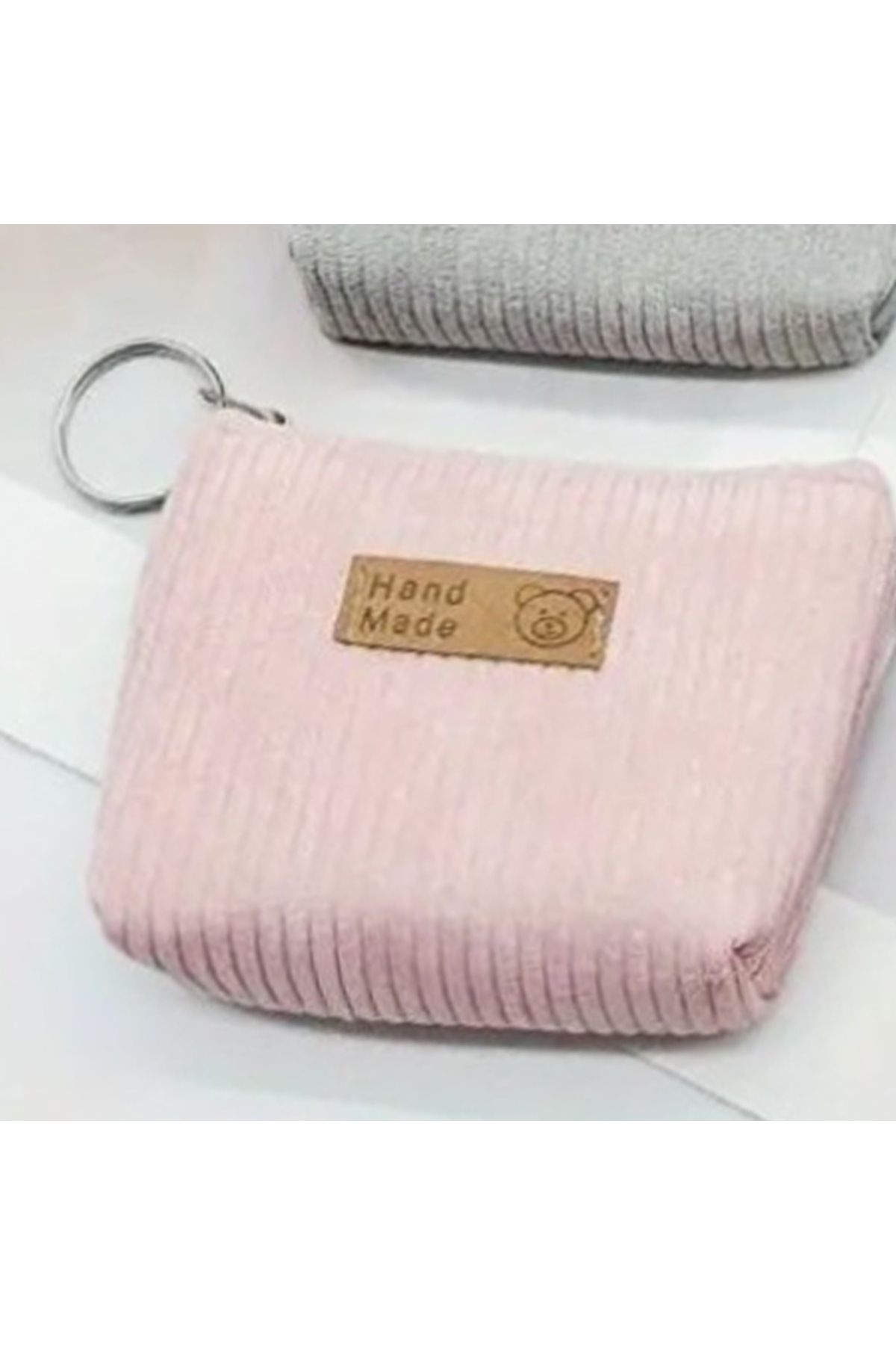 shop S19-KADİFE BOZUK PARA ÇANTASI-RENK: GÜL KURUSU