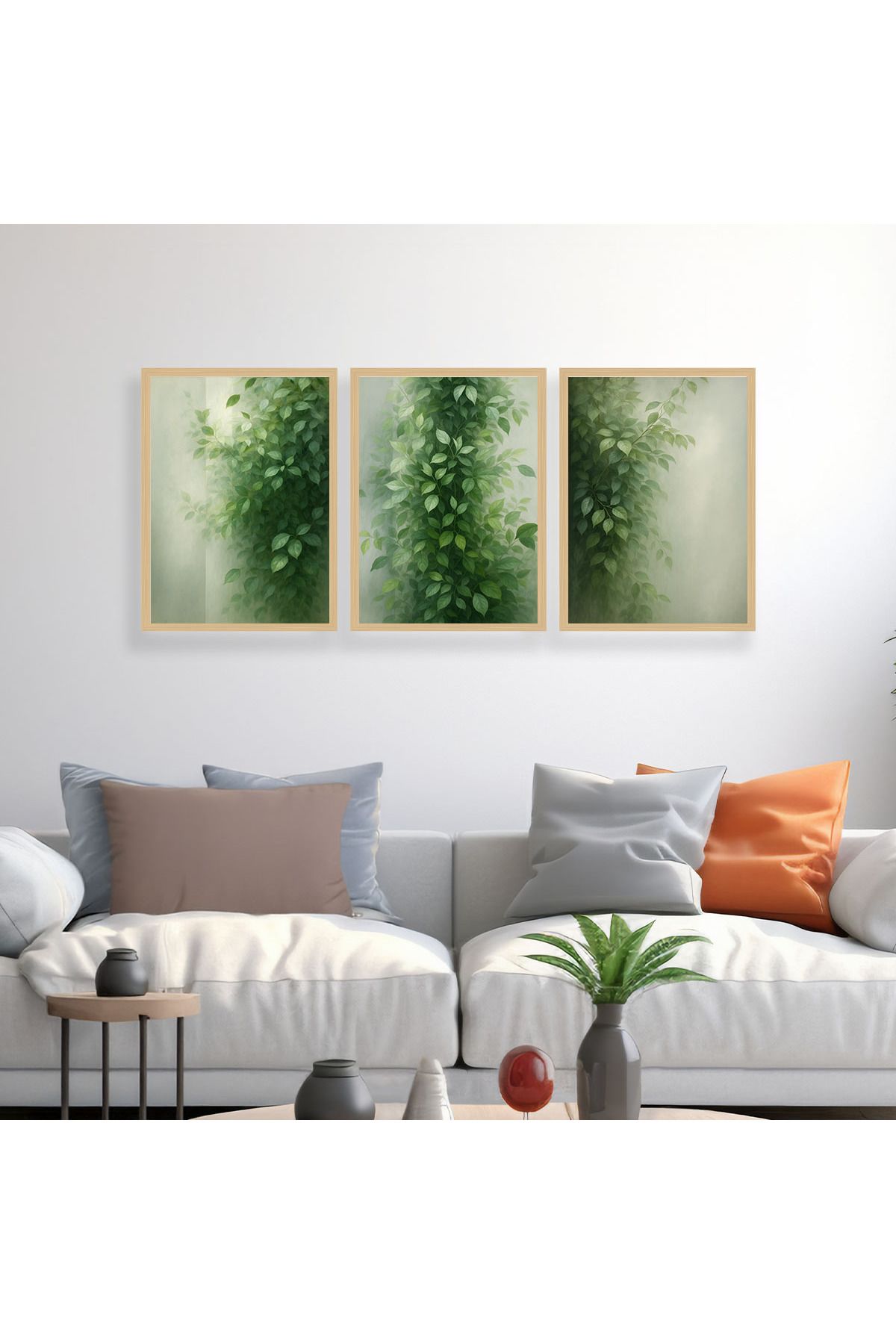 woodsia 3 Parça Ahşap MDF Çerçevesiz Tablo Seti MDFTH323