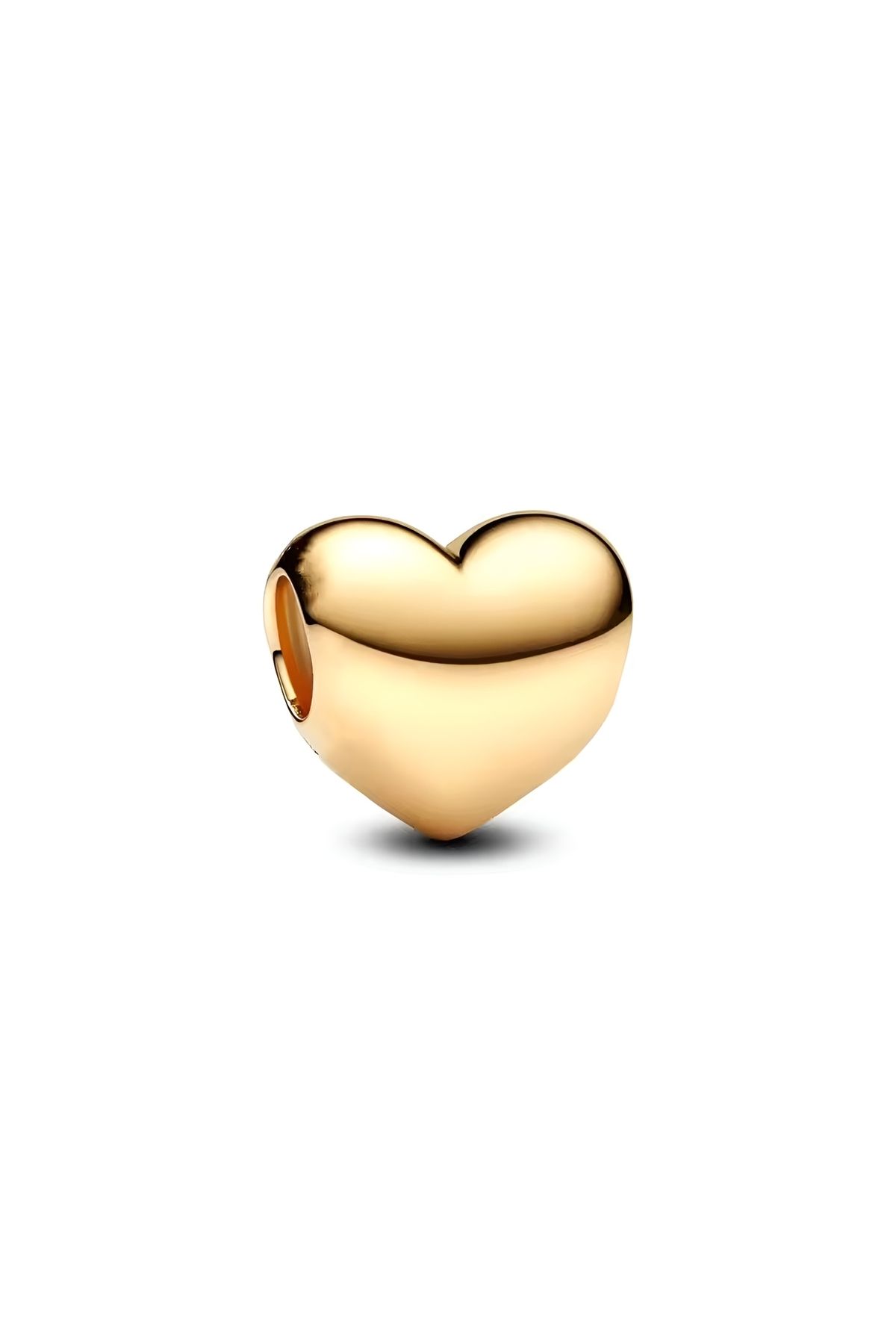 Lux Design 925 Ayar Gümüş Kalp Charm Gold Altın