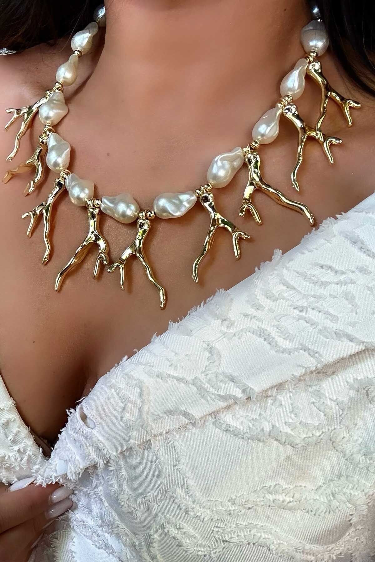 BYP Atelier İncinin Dalları Kolye Gold