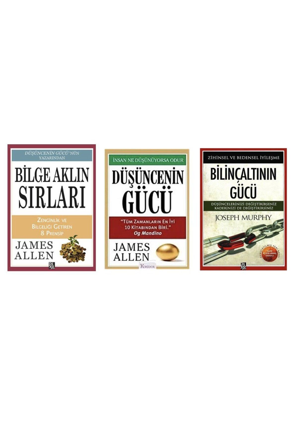Diyojen Yayıncılık bilge aklin sirlari + dusuncenin gucu + bilincaltinin gucu =3 set