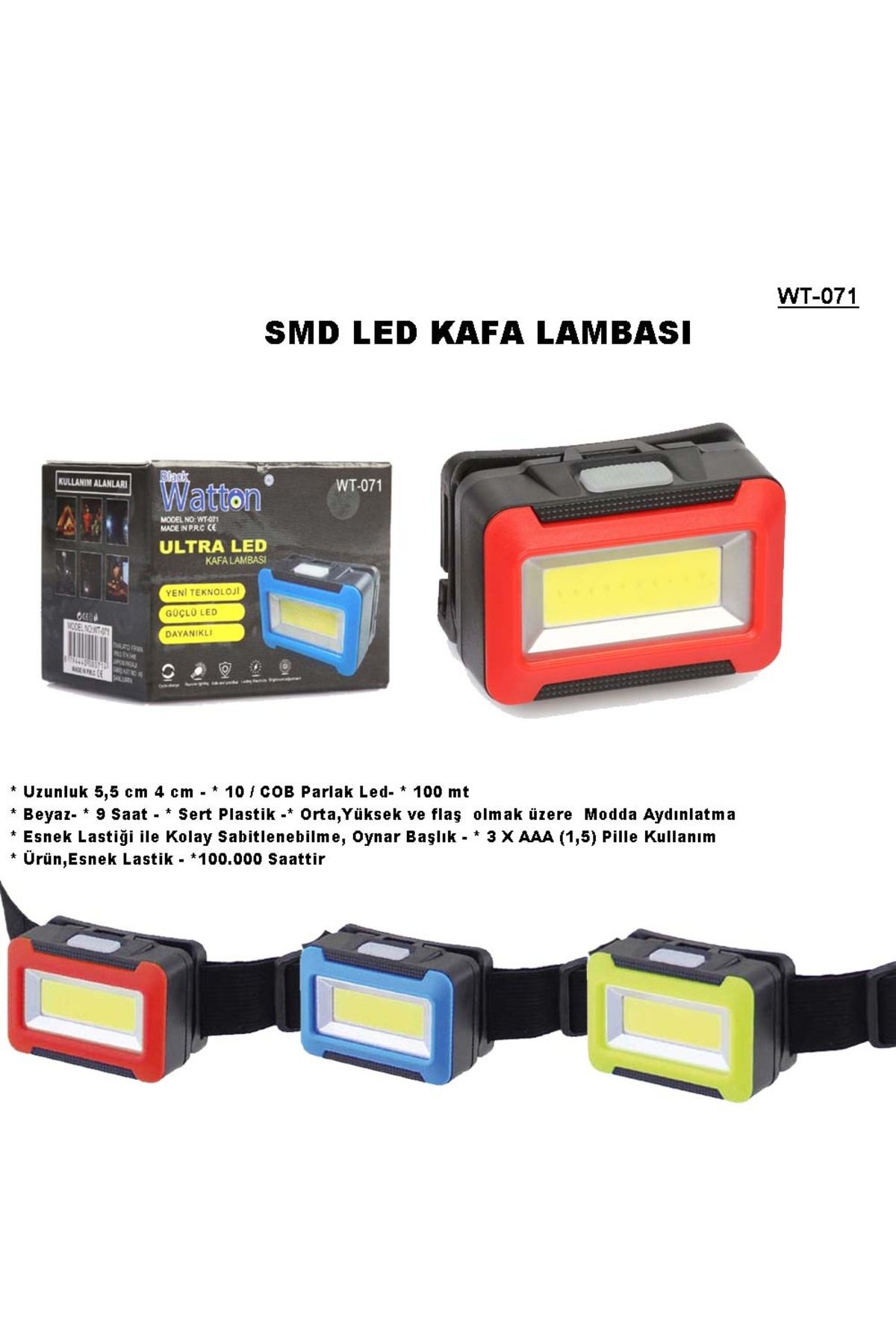 Watton Pilli Kafa Lambası Watton Wt-071