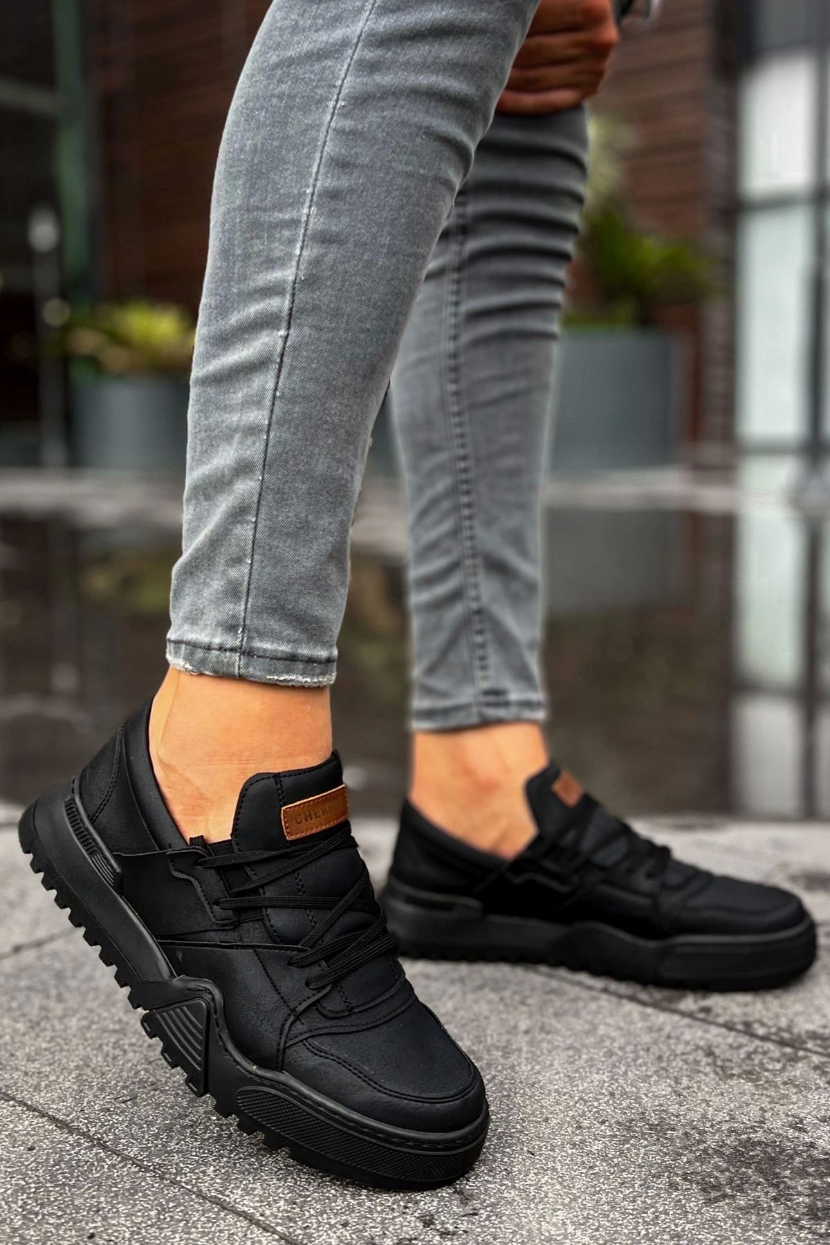 OurStyles CH067 GST Warrem Erkek Ayakkabı SIYAH/SIYAH