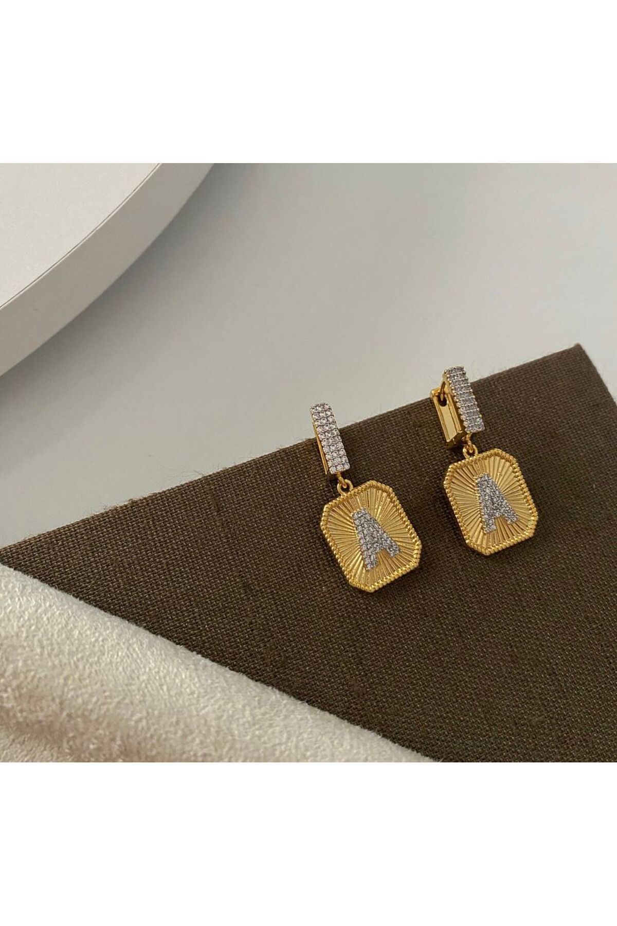 SELISYAJEWELRY Charm ve Küpe A Harfi