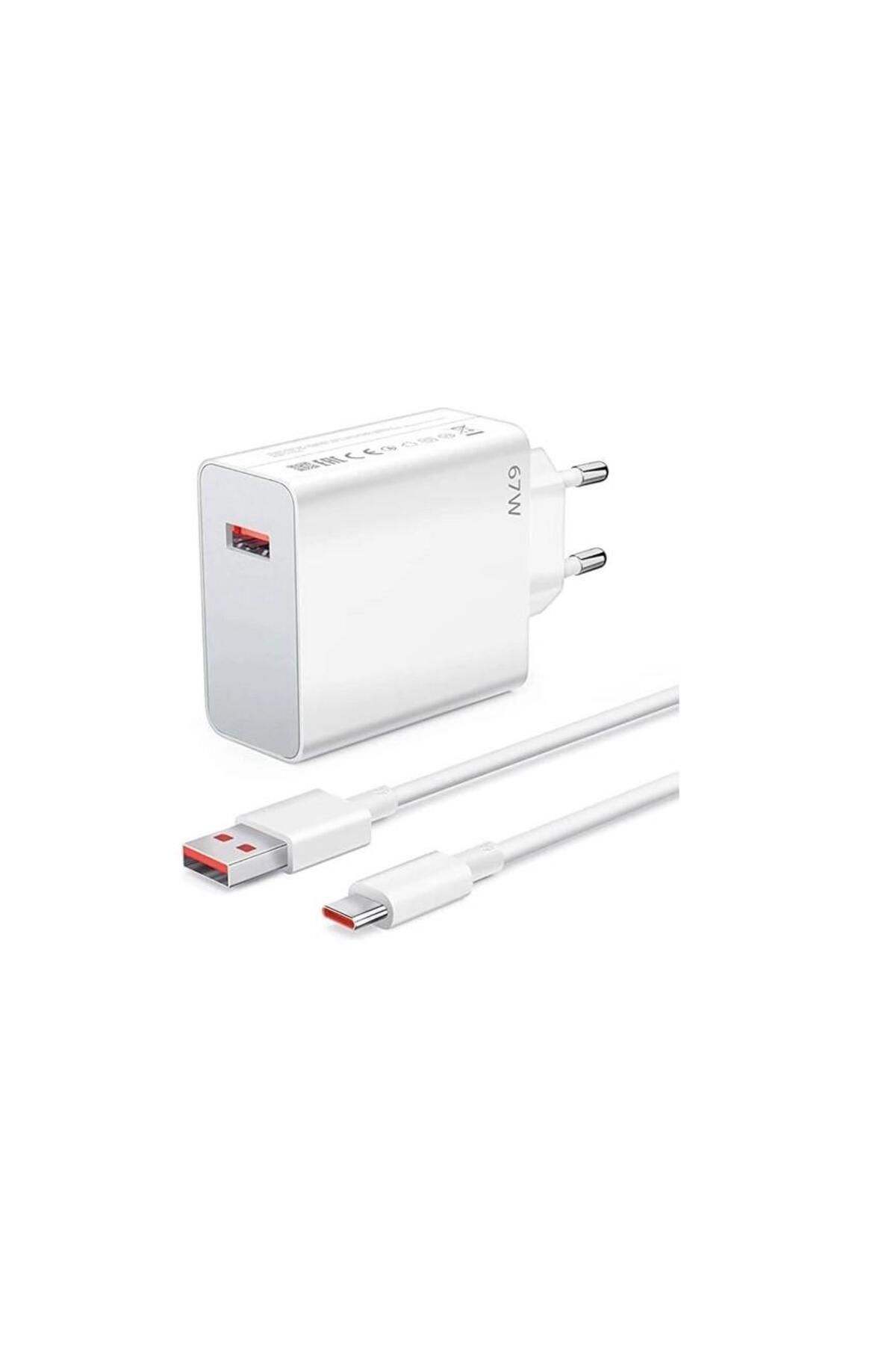 Mi7a 67W Hızlı Şarj Başlık ve USB Typec 1 M Kablo Şarj Seti