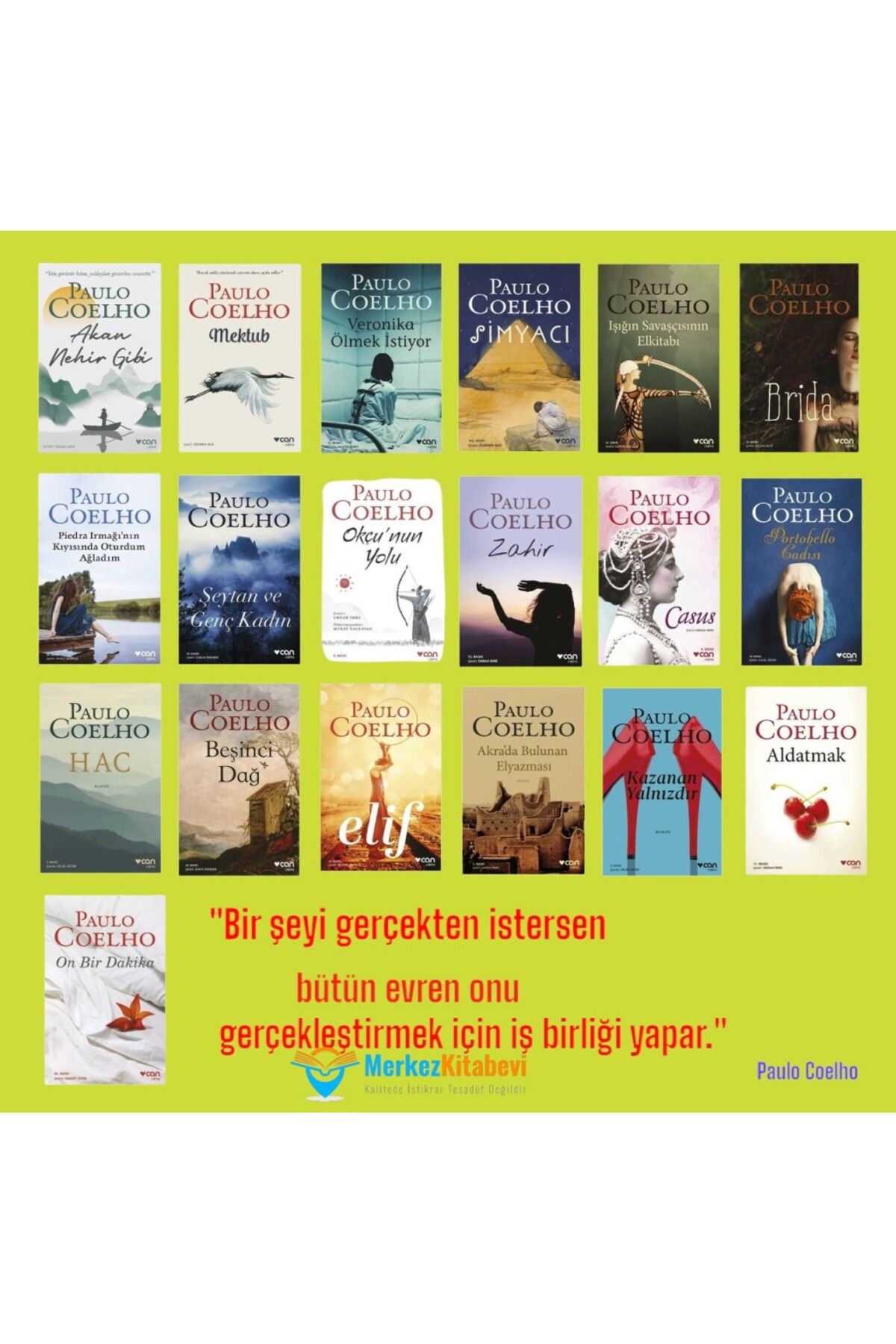 Can Yayınları Paulo Coelho Simyacı Seti (19 Kitap)
