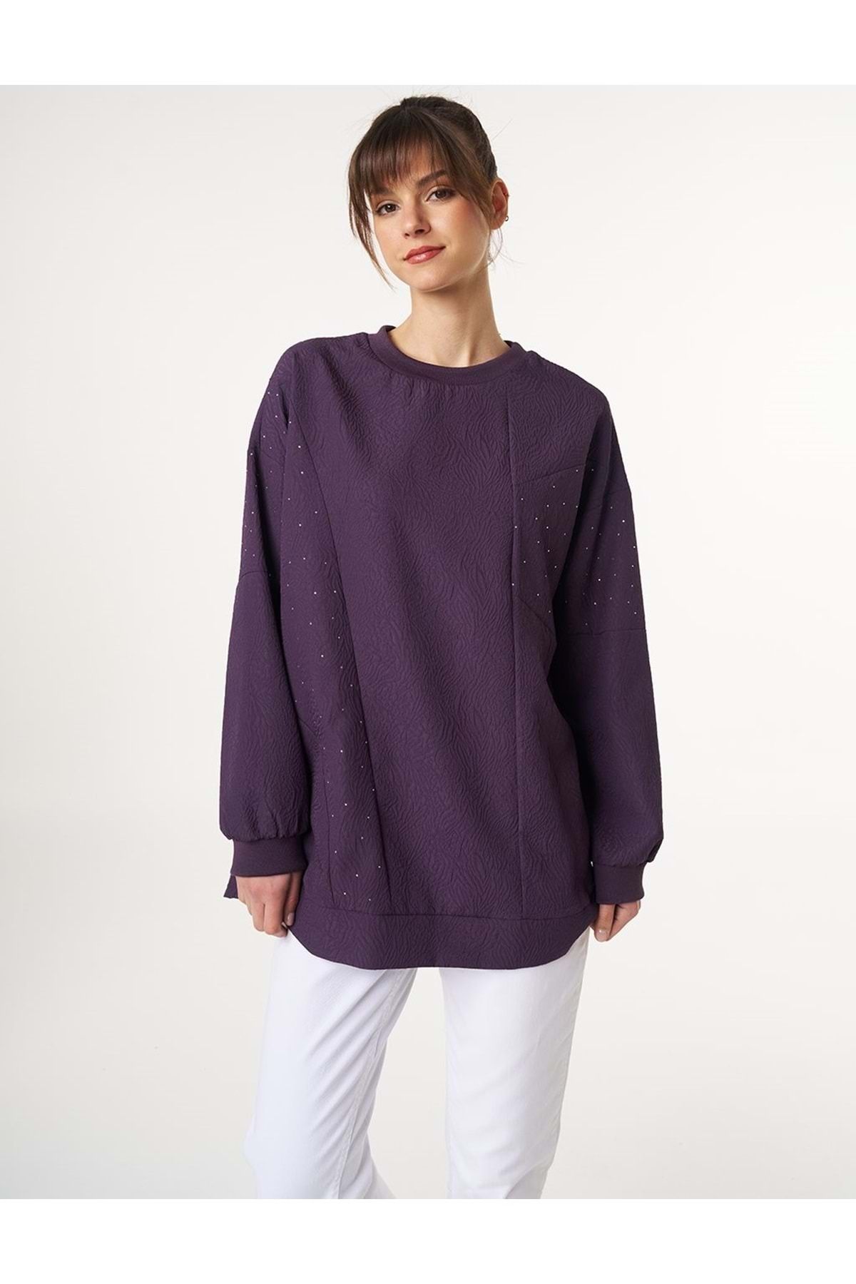 Kayra SWEATSHİRT 25Y-KA-31029 MOR 42