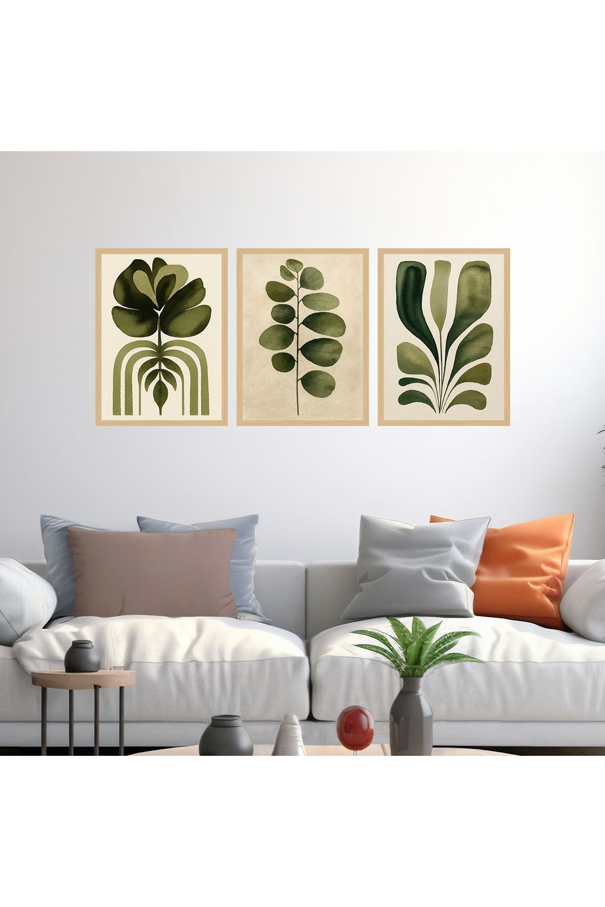 woodsia 3 Parça Ahşap MDF Çerçevesiz Tablo Seti MDFTH346