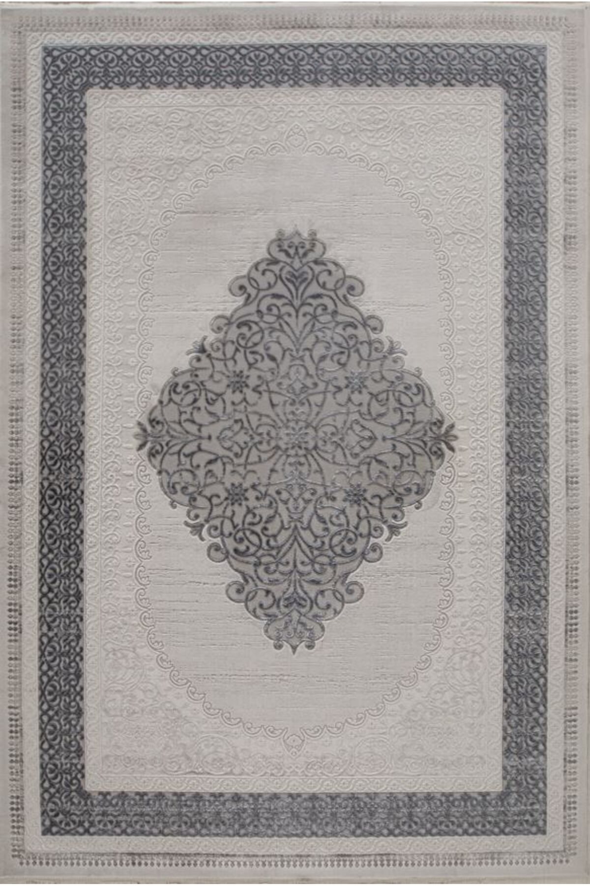 Gabardin Halı Jade 7023 Gri Serisi Triko Akrilik Salon Oturma Yatak Odası Halısı