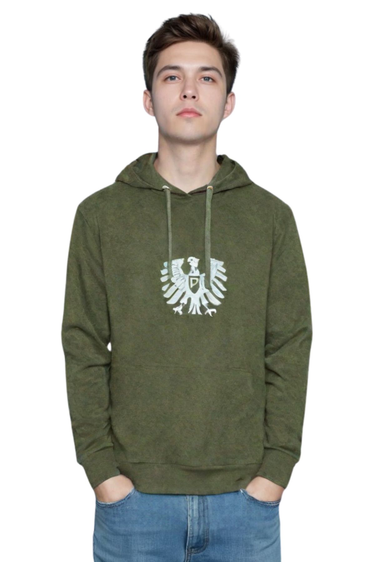 TEXERA Nakışlı Polar Unisex Kanguru Cepli Kapüşonlu Sweatshirt