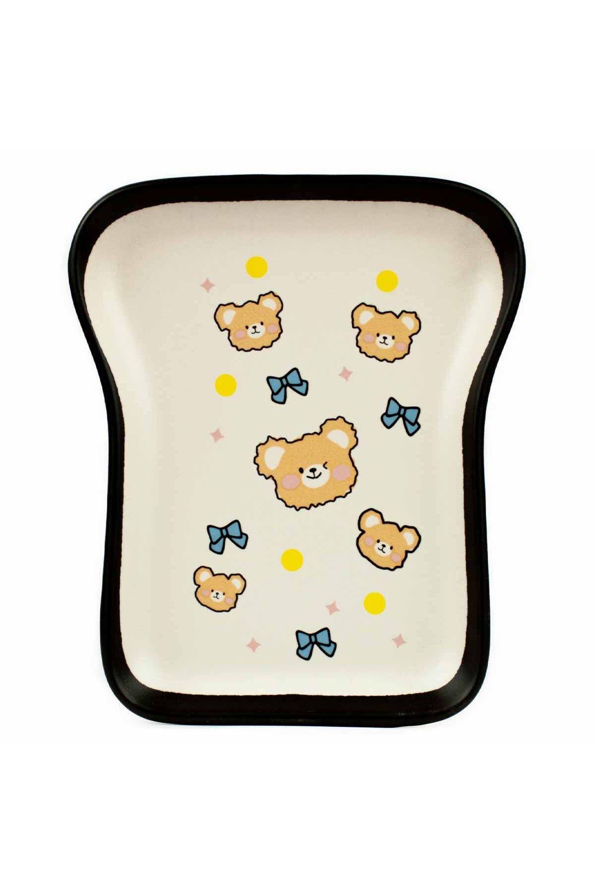 PALTO TASARIM Kawaii Puppy Ayıcık Tasarım Tost Tabağı - Kahvaltı Sunum Tabağı