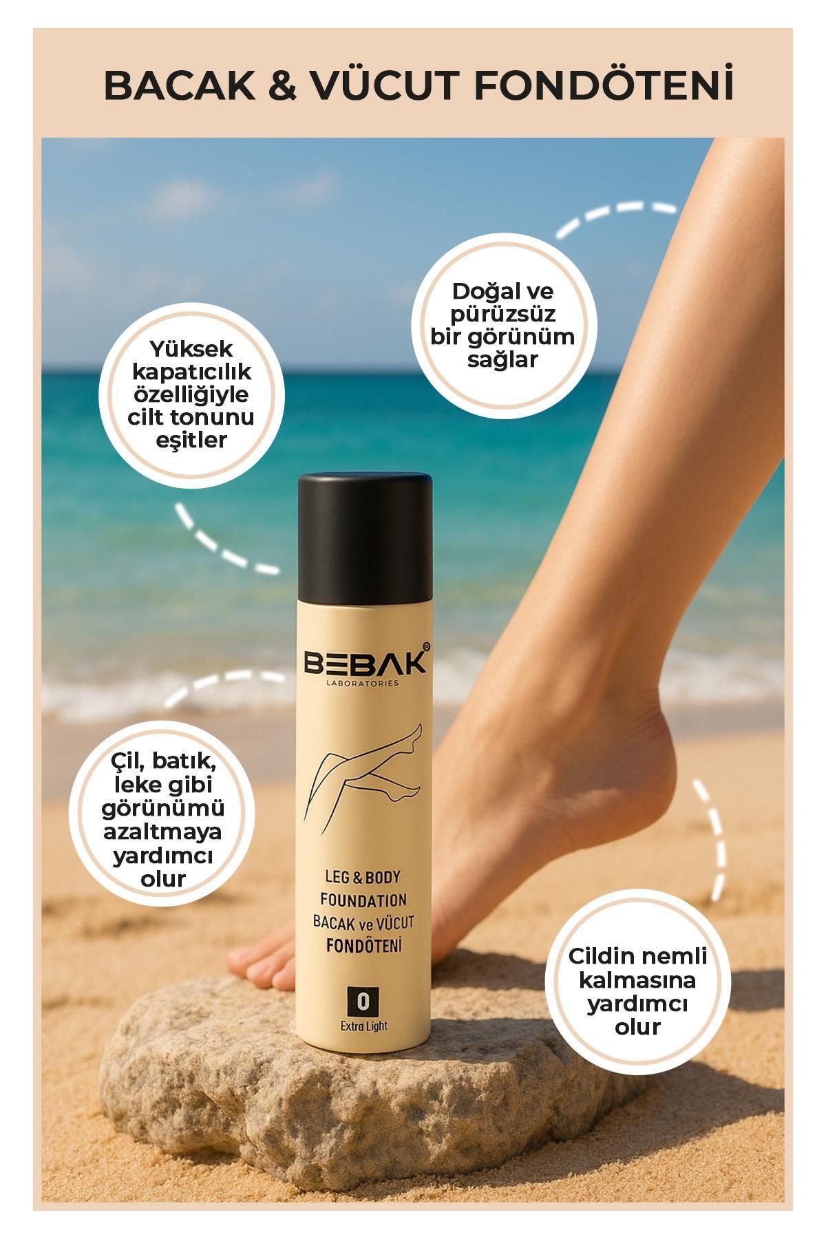 Bebak-Leg and Body Foundation Number 0 75 Ml-Extra Light 2