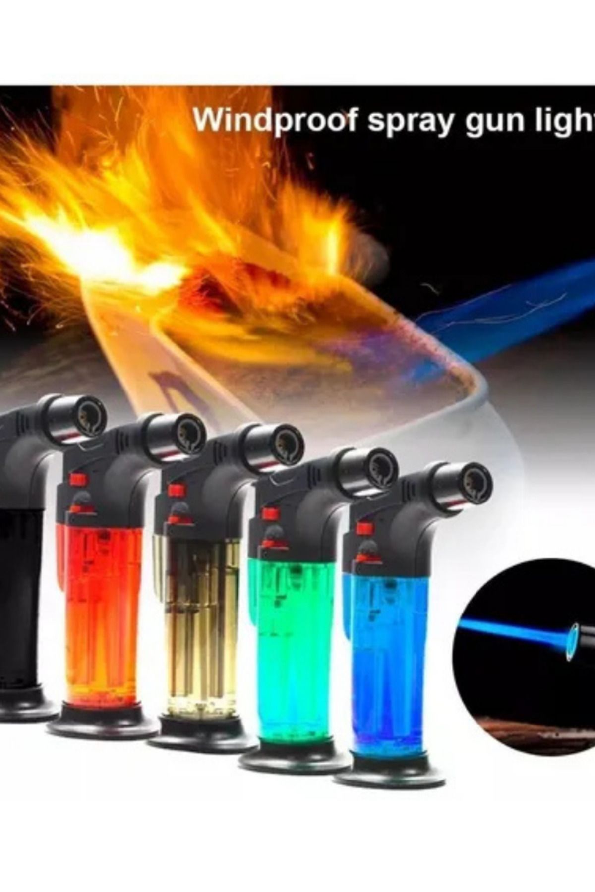 starex Turbohız Doldurulabilir blow Torch Lighter Pürmüz Çakmak Yemek Hazırlama Mangal KampÇakmağı