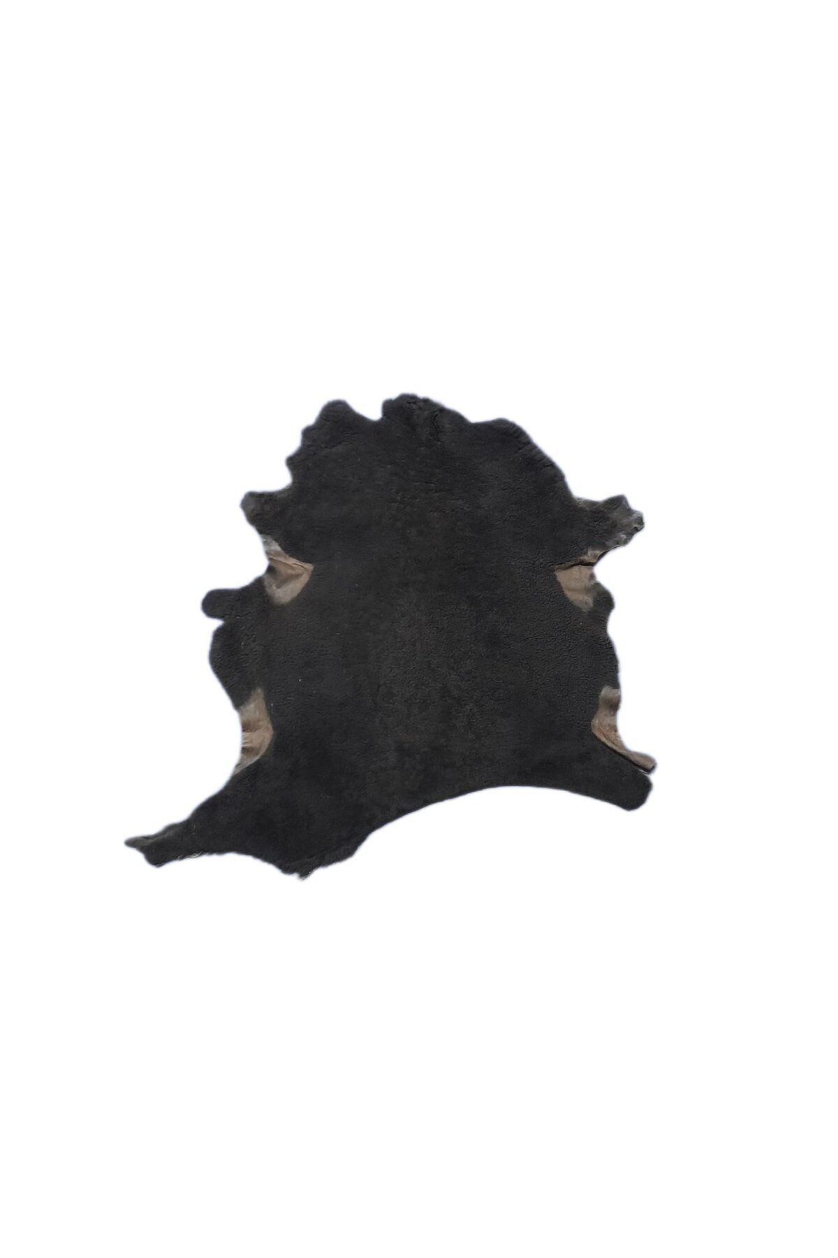 ln leather Gerçek Koyun Postu - Naturel - Kısa Tüylü - Doğal - 80x70 Cm - Haki - X7