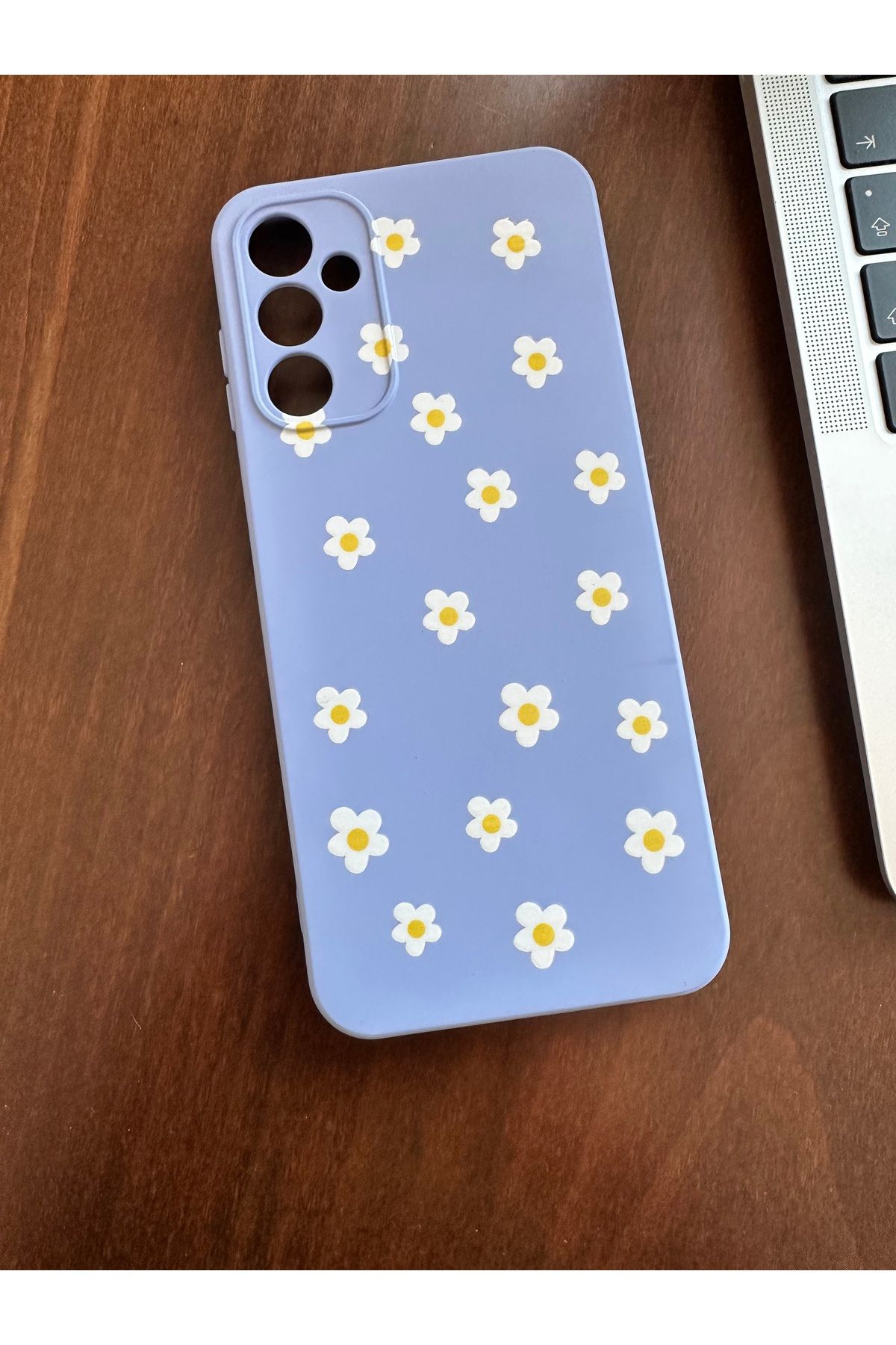 Mobildizayn iPhone 6(6S) Uyumlu Beyaz Papatya Desenli Telefon Kılıfı
