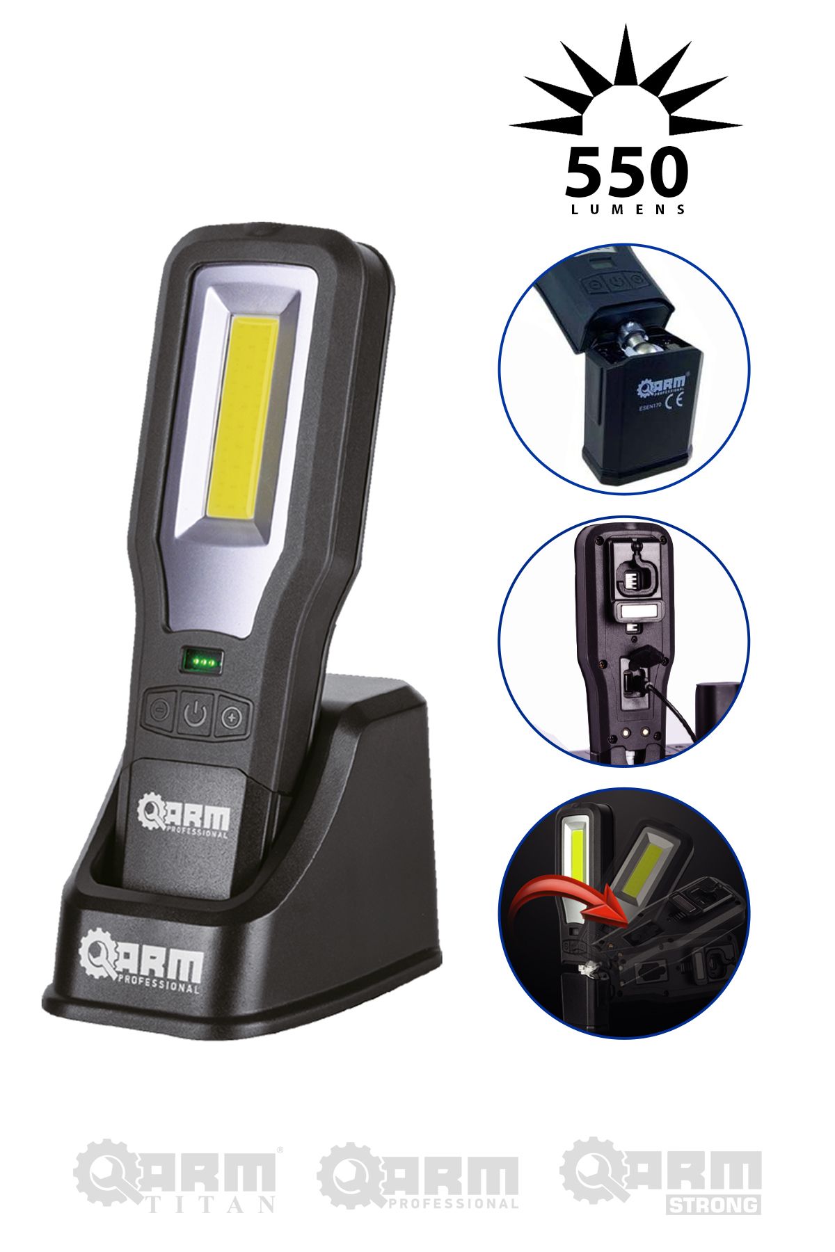 Arm 550 LÜMEN ŞARJLI LED LAMBA
