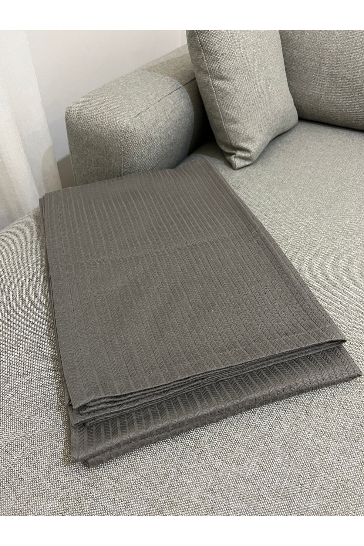 Renk Tekstil Örgü Dokulu Pike Tek Kişilik %100 Doğal Pamuk - 160 X 230 - 8 Farklı Renk Seçeneği