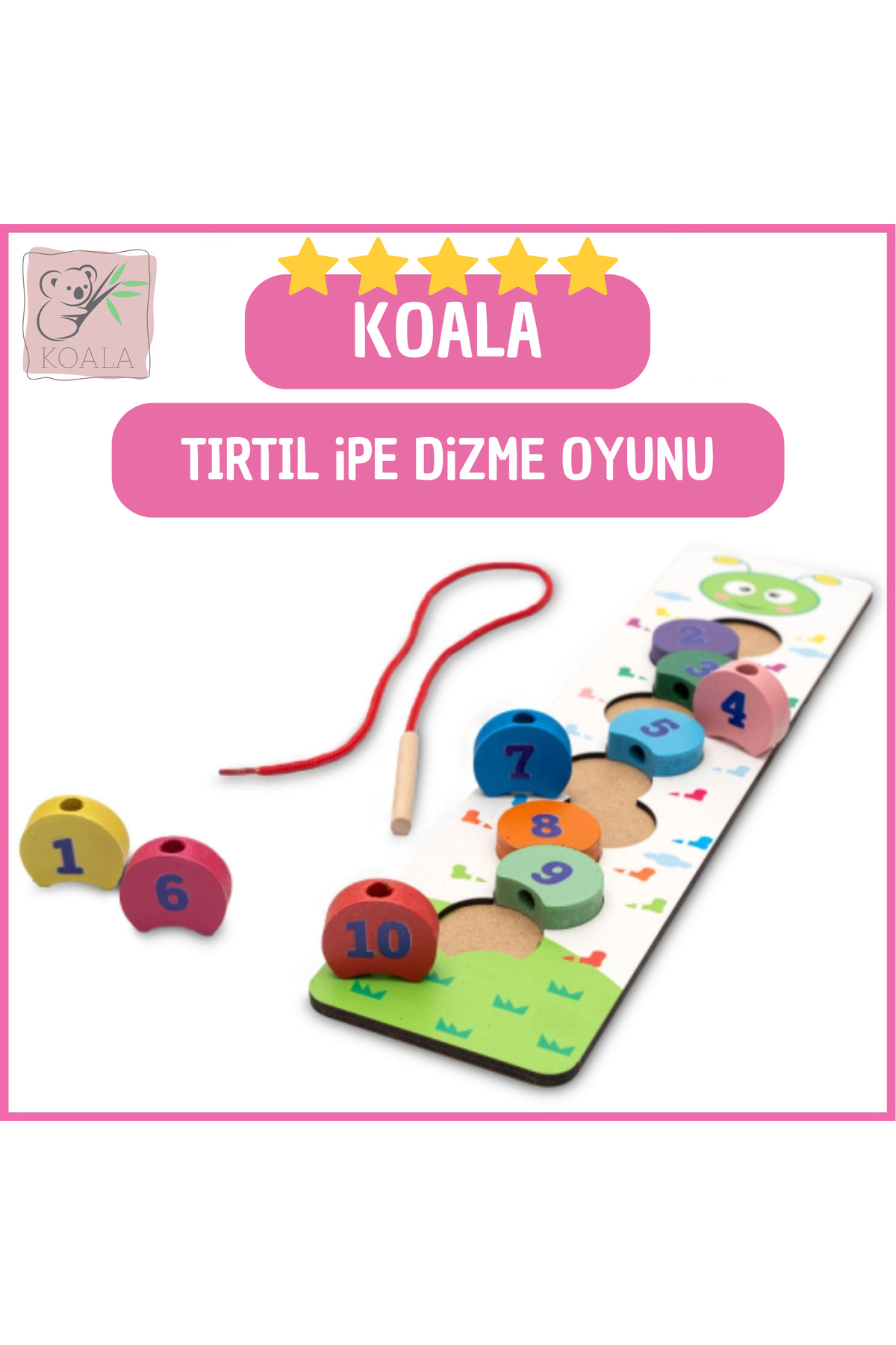 بازی آموزشی نخ‌کشی کرم چوبی - اعداد رنگارنگ