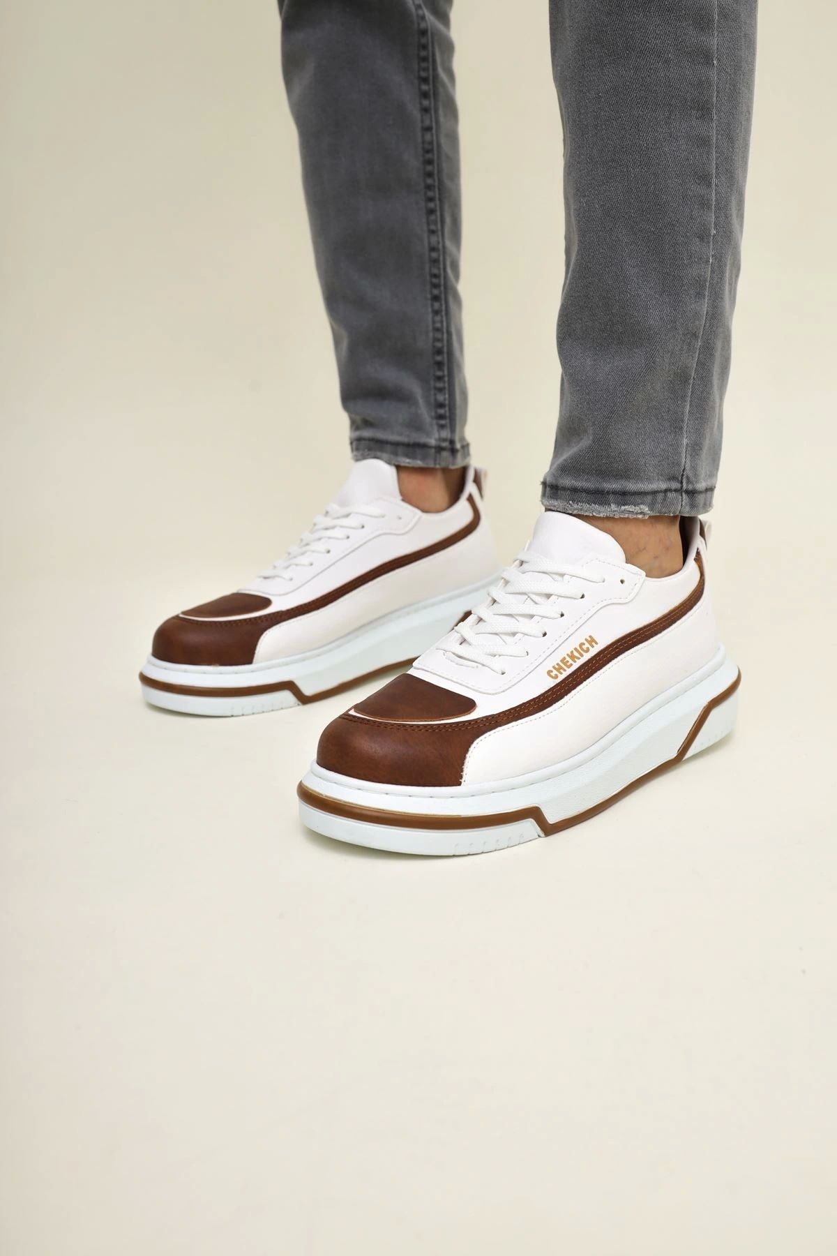 OurStyles CH241 CBT Signature Line Up Erkek Ayakkabı TABA/BEYAZ