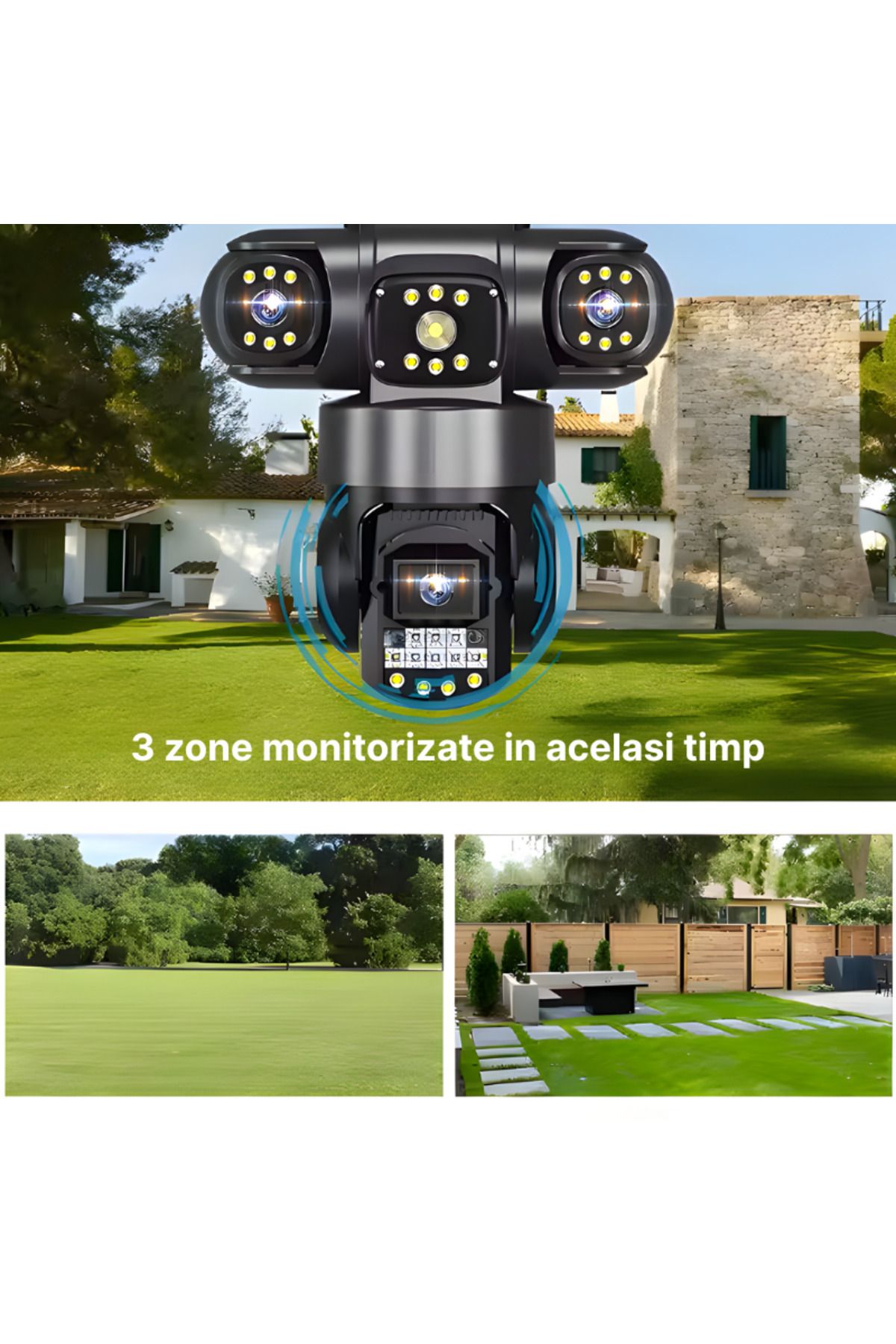 MaGeCa-Surveillance Camera, Wifi, 6mp Full Hd, 3 Simultaneously Monitored Areas, Motion Detection 4