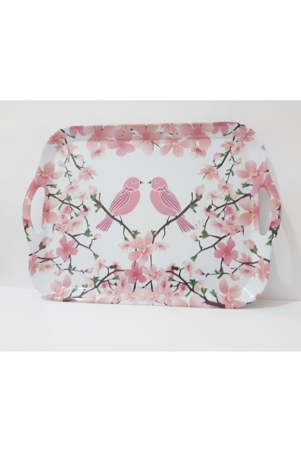 renkli çiçekler-Melamine Tea Tray 44X30 cm Melamine Tea Tray with Handles Serving Tray Presentation Tray | 2