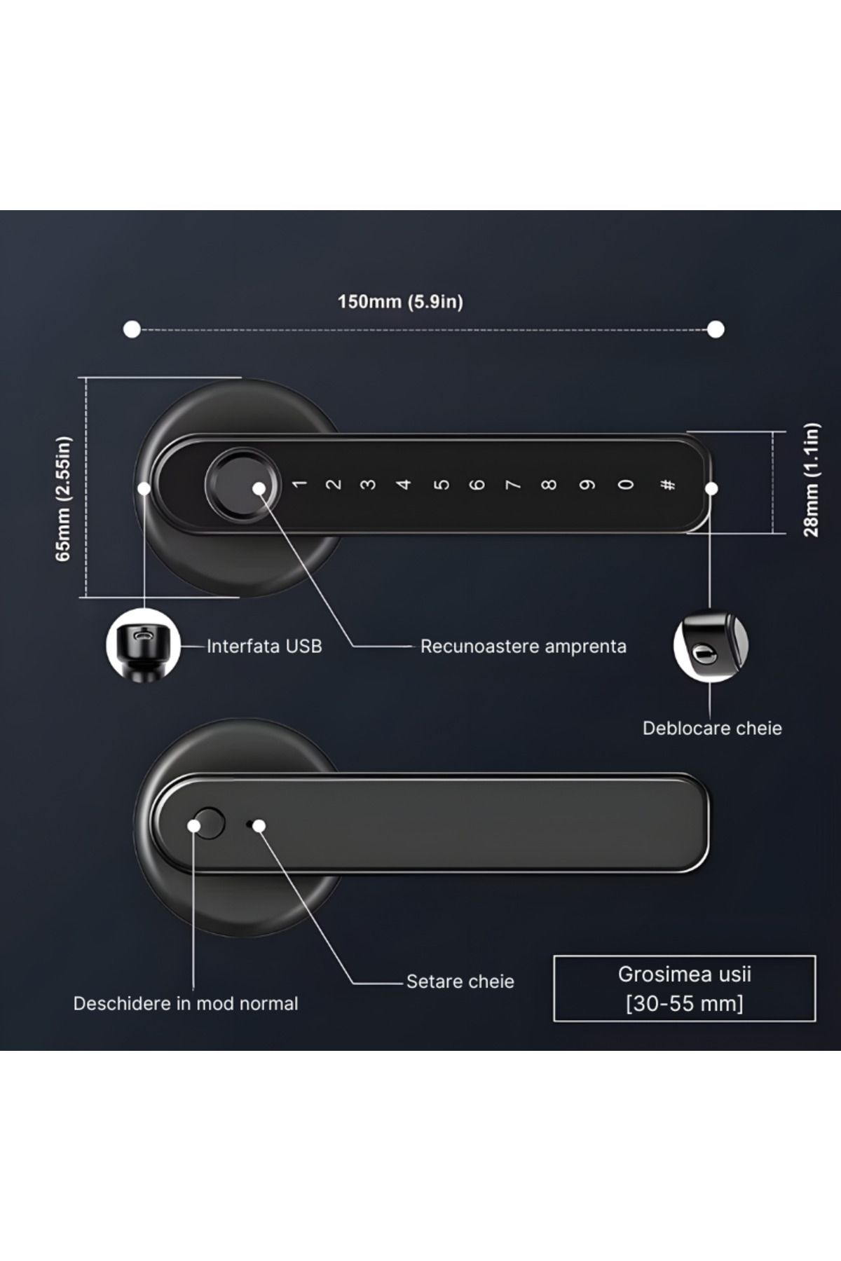 MaGeCa-Smart Lock, Remote Control, 5 Access Modes, Tuya App 7
