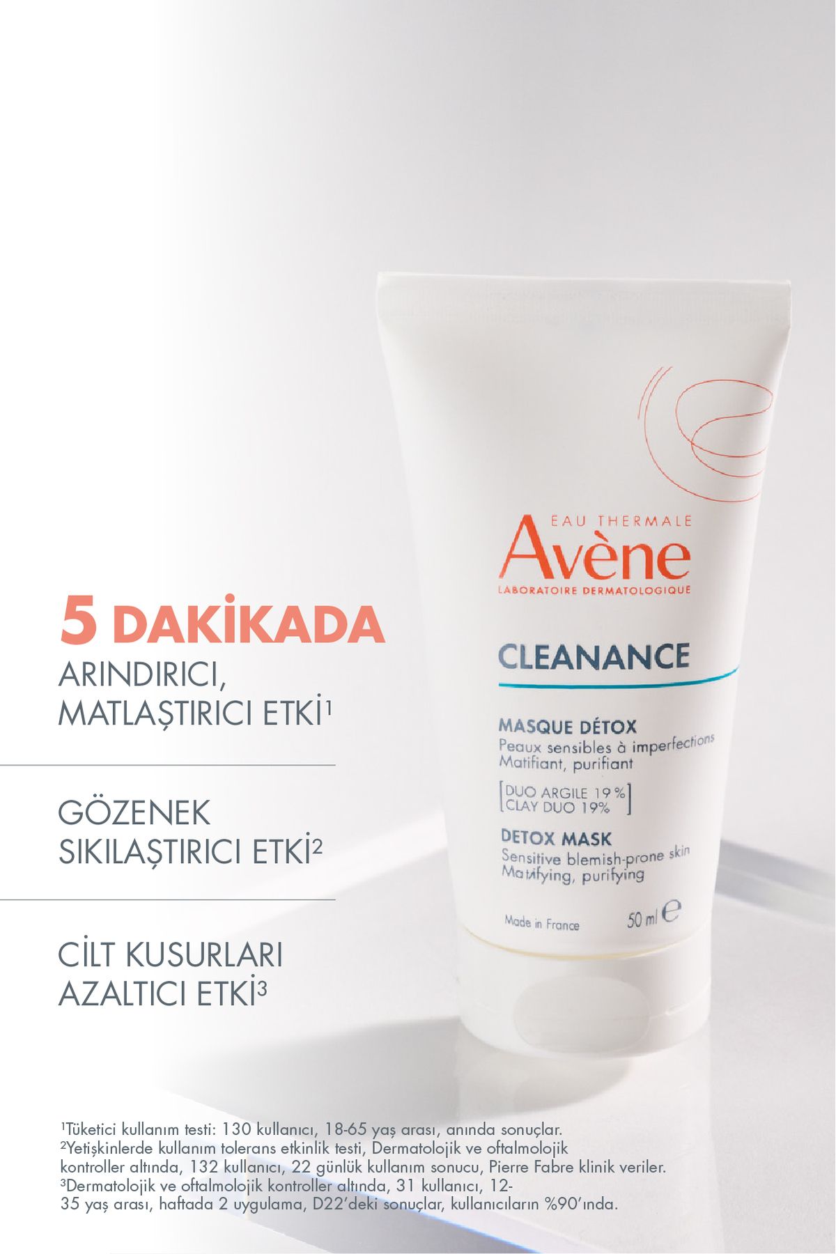 ست مراقبت پوست پاکسازی ماسک رس 50 میل + AHA سرم 30 و در برابر نقص قرار می گیرد Avene