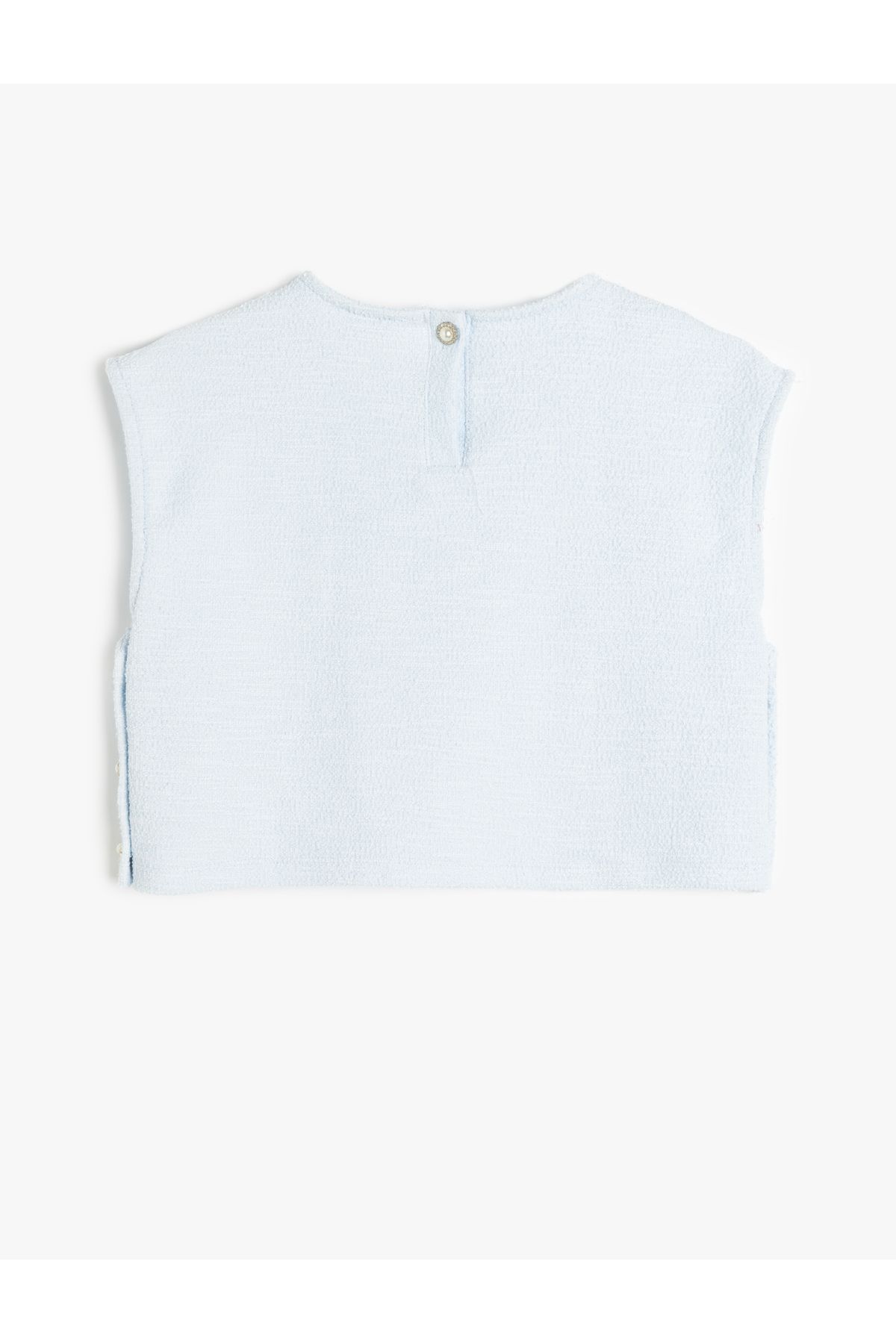 Koton-Blue Crop Blouse For Girls 2