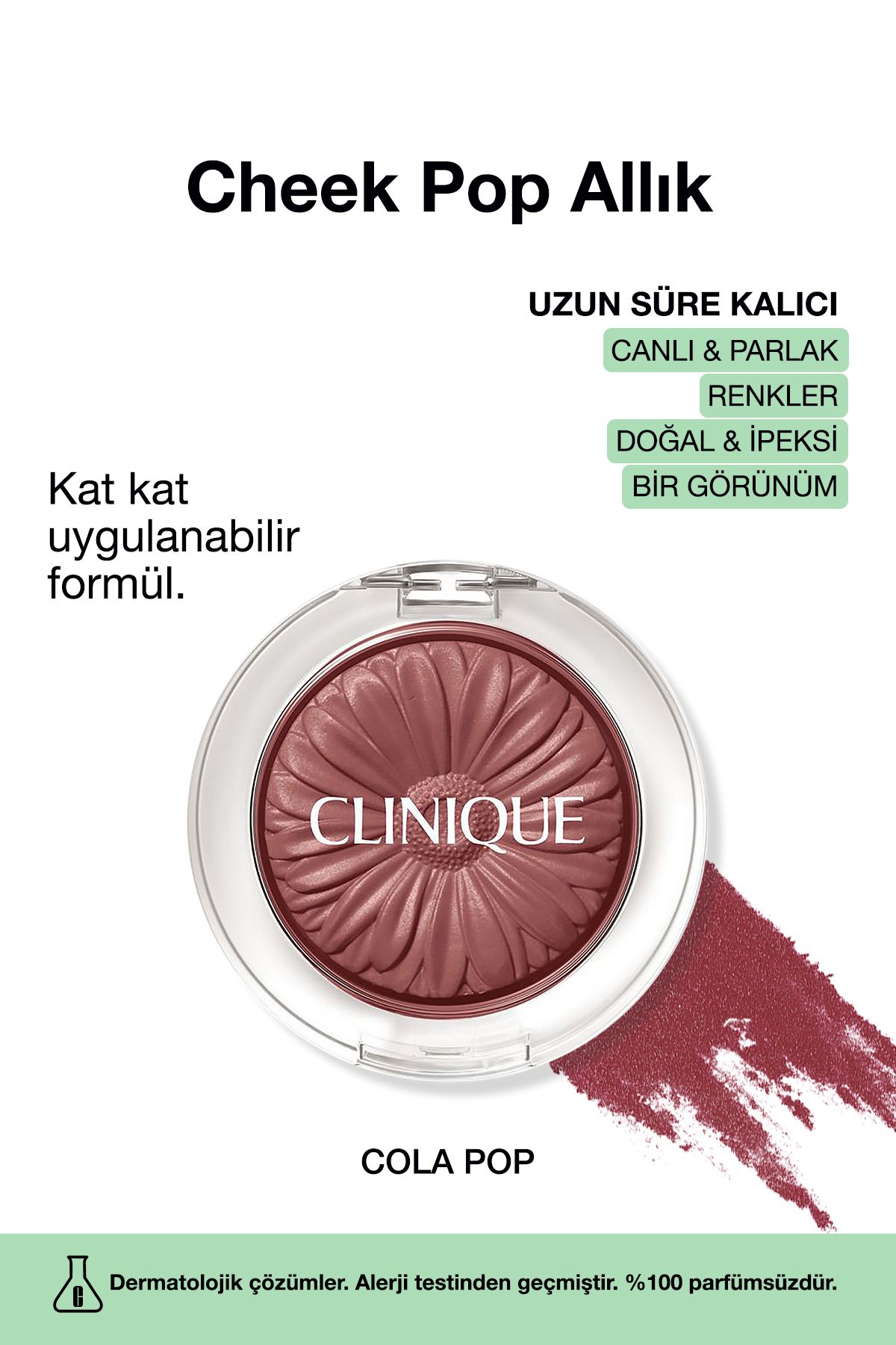 thedesigninsidef Cheek Pop Allık - Renk: Cola Pop 3.5g | Uzun Süre Kalıcı, Doğal ve İpeksi Formül