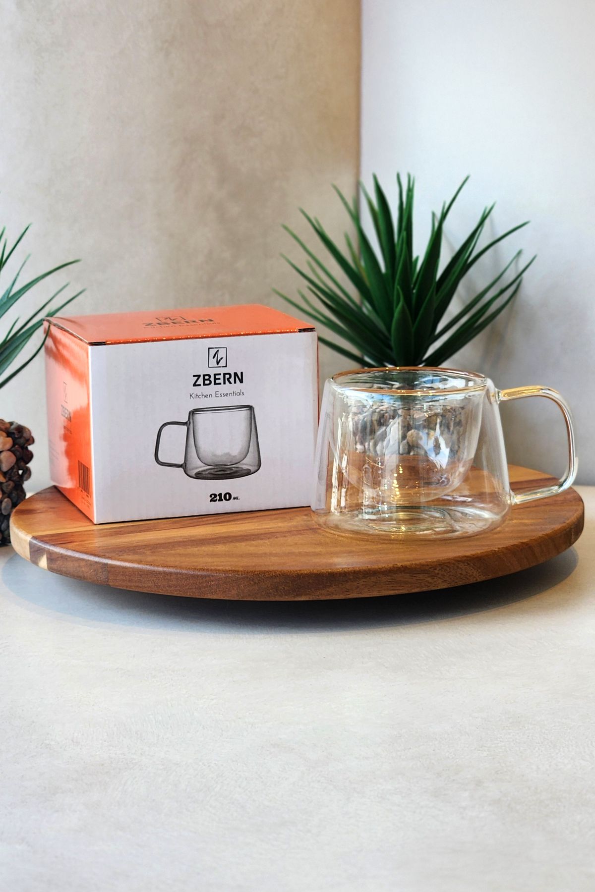 ZBERN ÇİFT CİDARLI MEŞRUBAT SU LATTE KAHVE 210 ML BARDAK