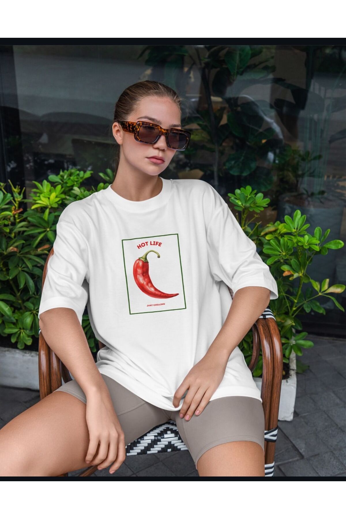 JANSO GROUP - KADIN KISA KOLLU BASKILI PAMUKLU TSHIRT 202505