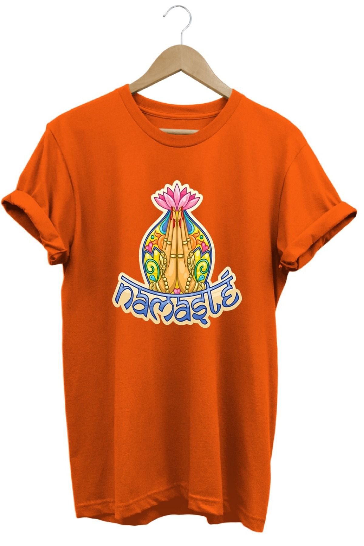 joyyfashion Namaste Yoga Baskılı T-Shirt