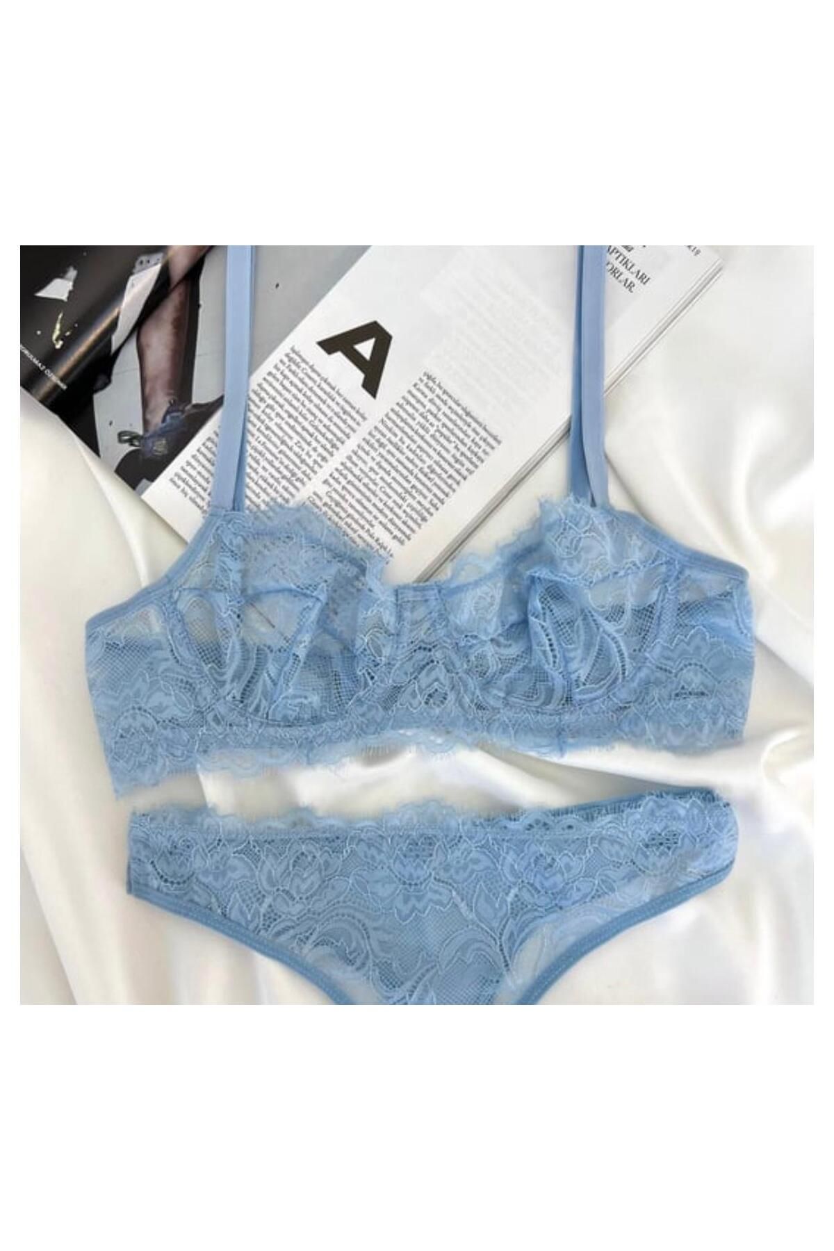 BLUE AVCI LINGERIE DANTEL BALENLİ İÇ ÇAMAŞIR TAKIMI