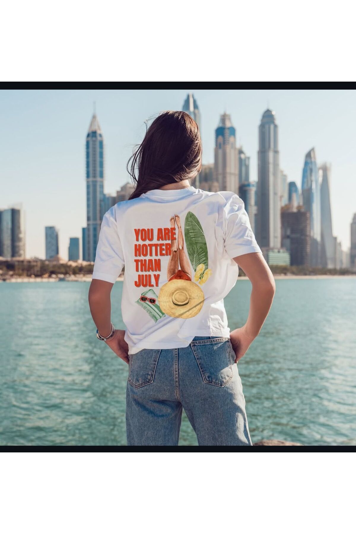 JANSO GROUP - KADIN KISA KOLLU BASKILI PAMUKLU TSHIRT 202505