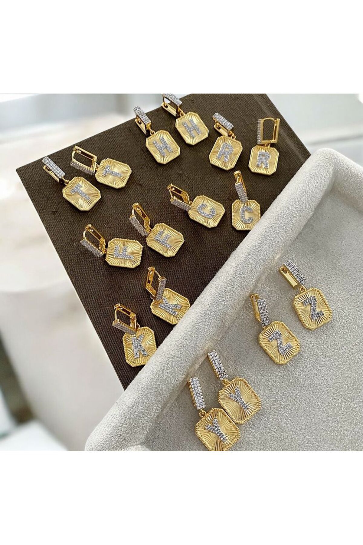 SELISYAJEWELRY Charm ve Küpe S Harfi