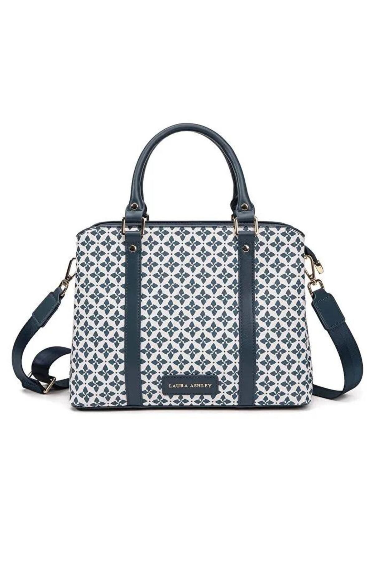Laura Ashley LA0092010493-079 Lacivert-Beyaz Kadın Çanta