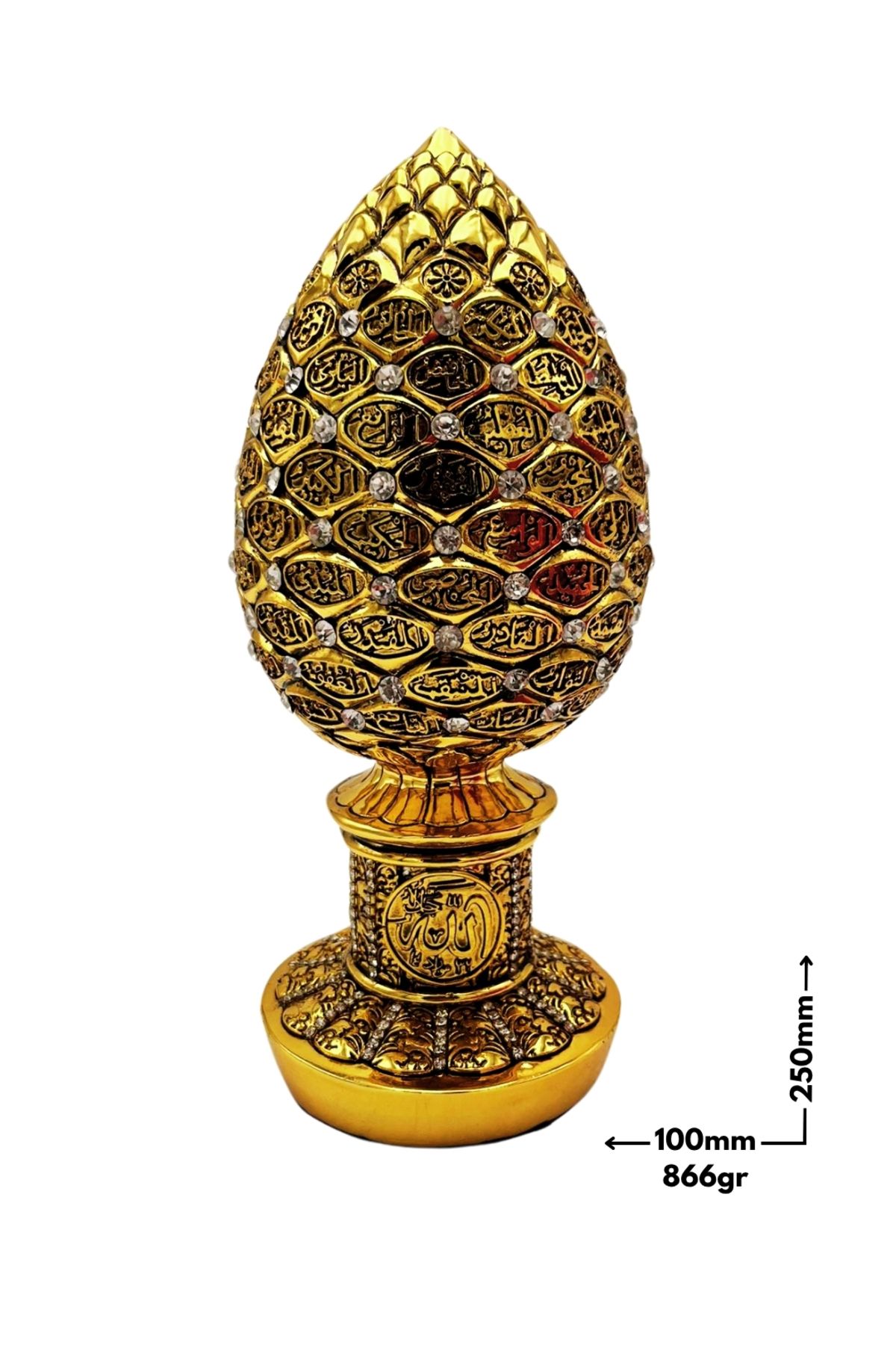 My Real Kutulu Esma-ül Hüsna Dekoratif Biblo Gold Rengi