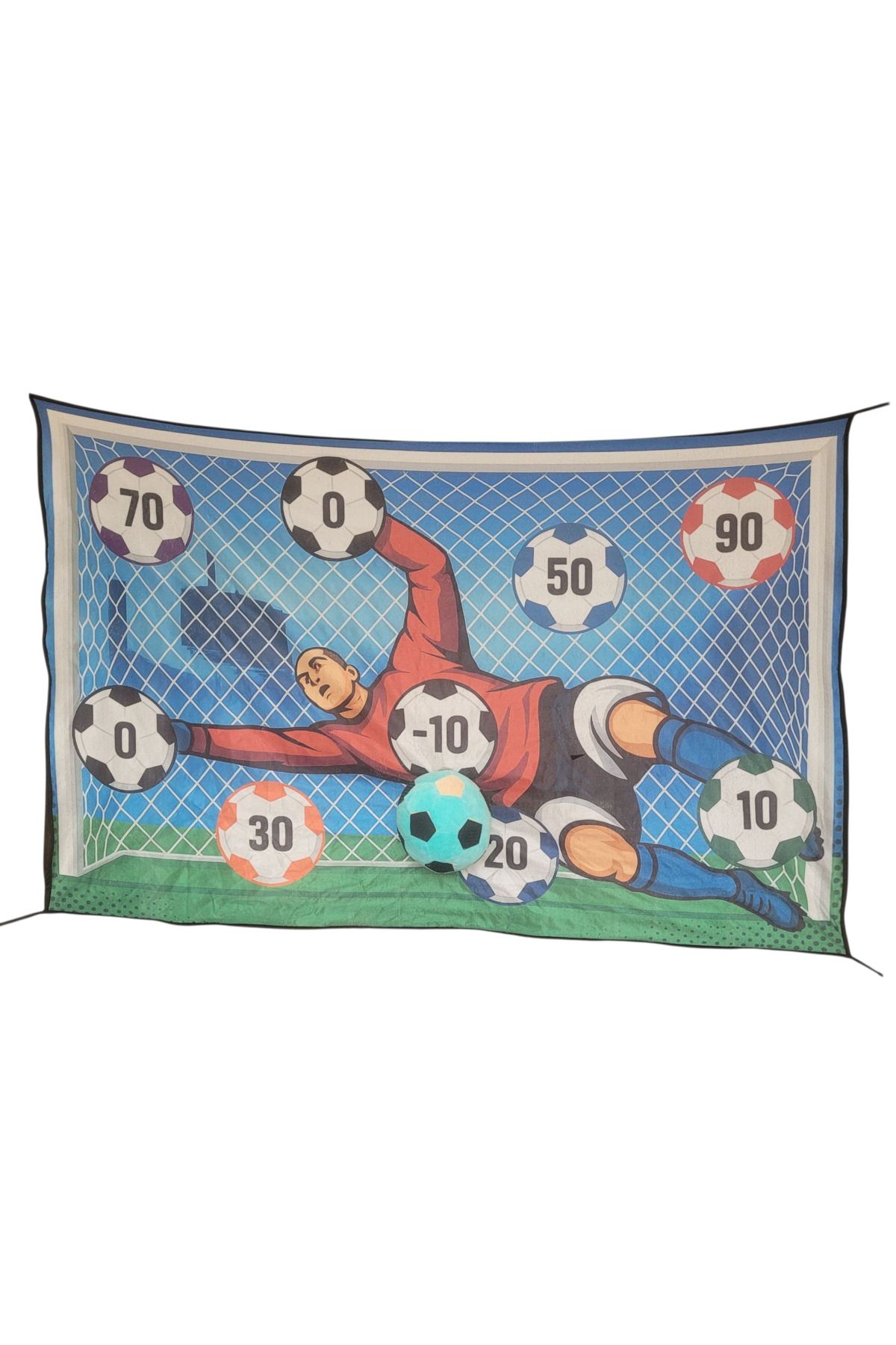 htauto Cırtlı Futbol Topu ve Kale Vur Yapıştır Oyunu