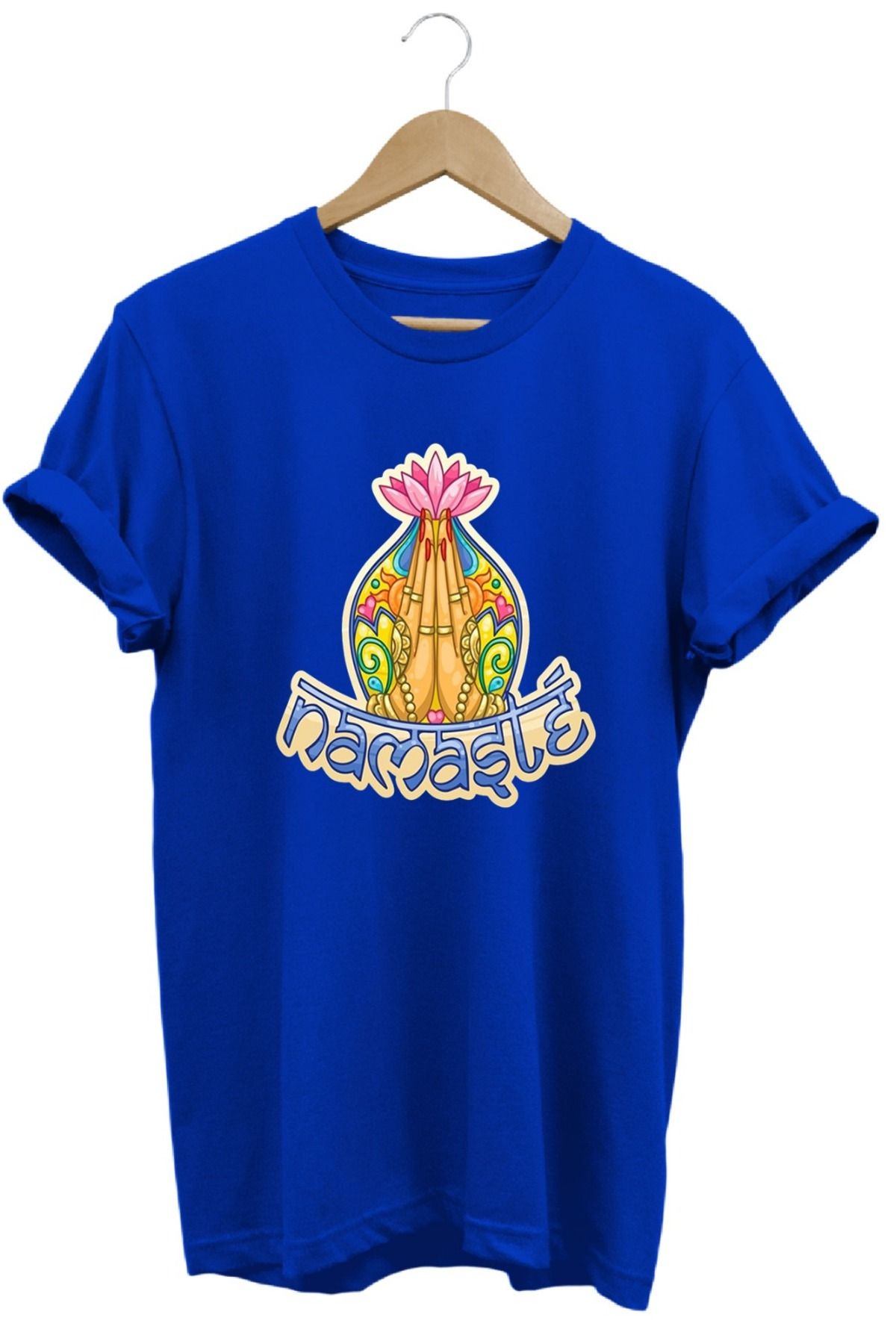 joyyfashion Namaste Yoga Baskılı T-Shirt