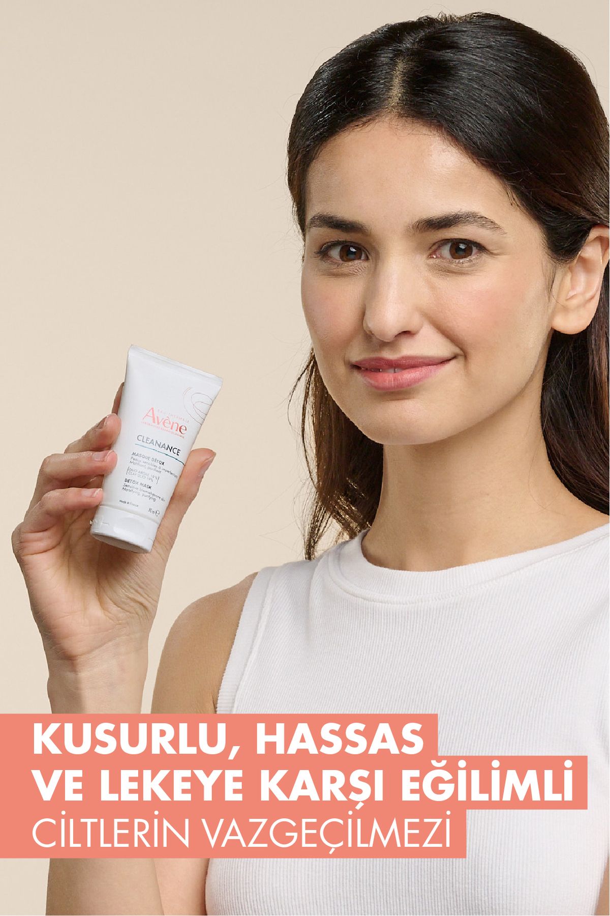 ست مراقبت پوست پاکسازی ماسک رس 50 میل + AHA سرم 30 و در برابر نقص قرار می گیرد Avene