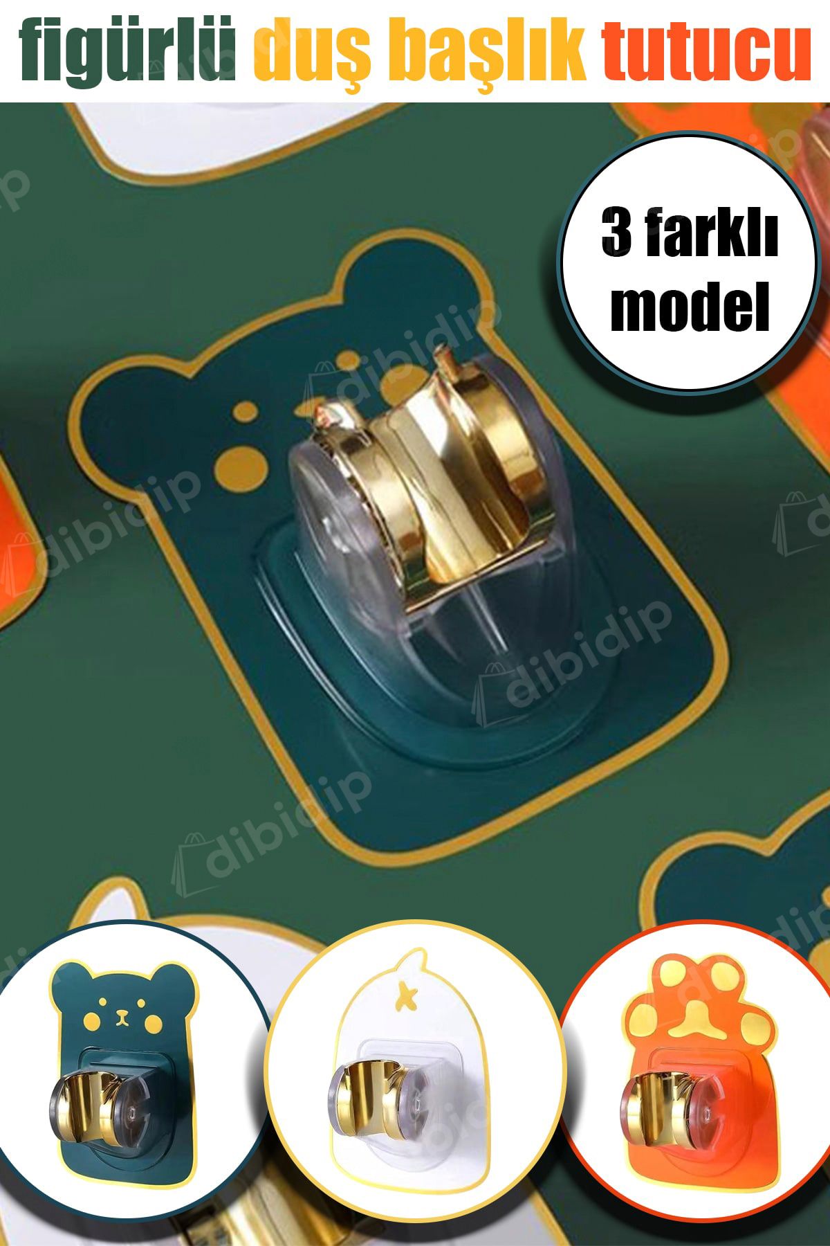 CMT 🛁FİGÜRLÜ DUŞ BAŞLIK TUTUCU