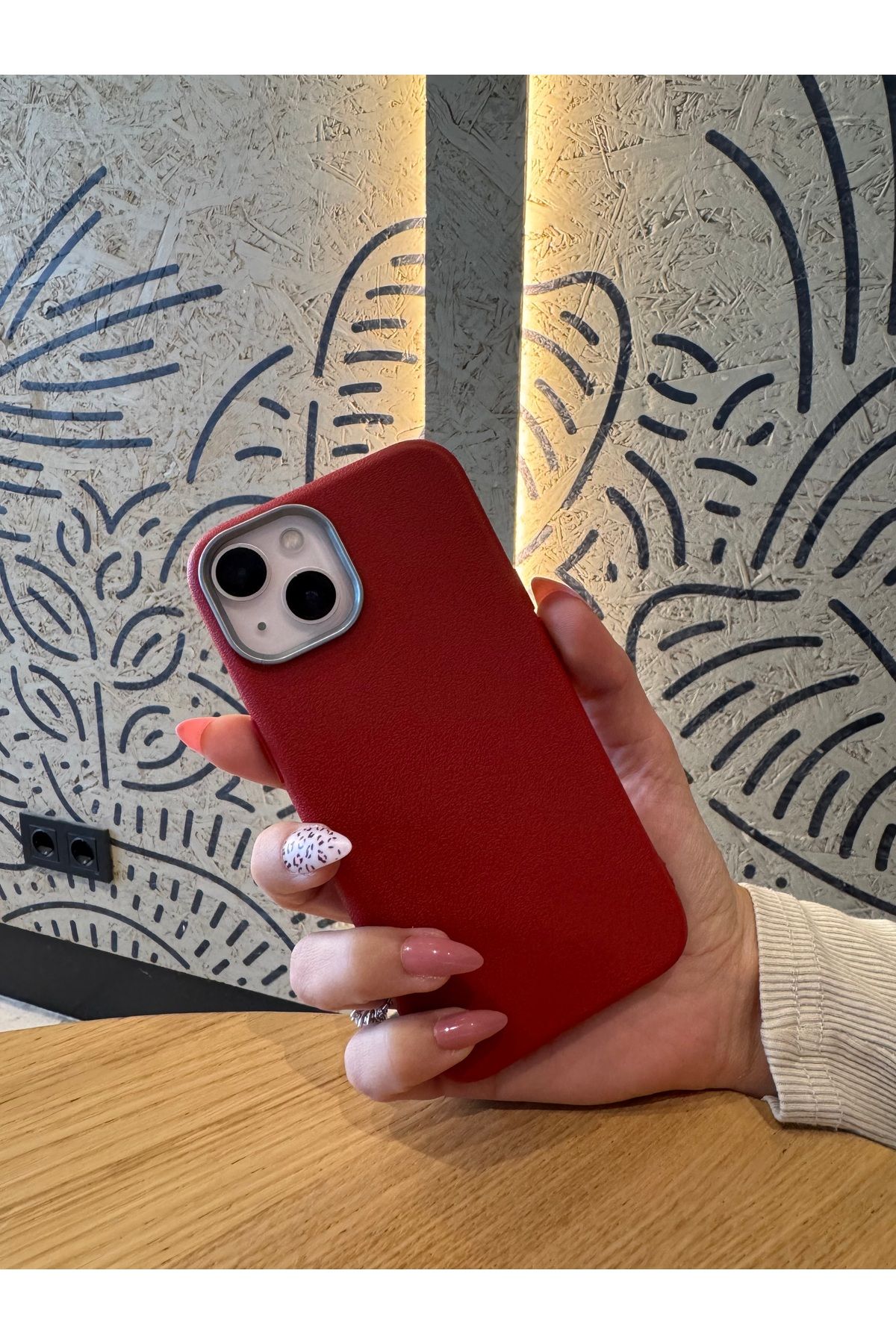 Mois Case İPhone 13-14 uyumlu Deri görünümlü kılıf