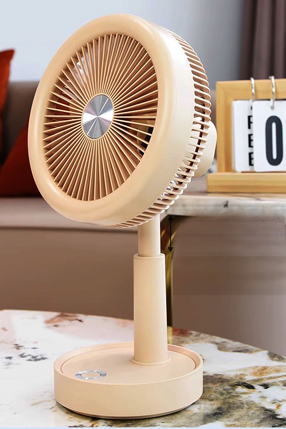 The Wlue Şarjlı 5 Kademeli Vantilatör / Salınım Özellikli MasaüstüAyarlanabilir Fan / Soğutucu