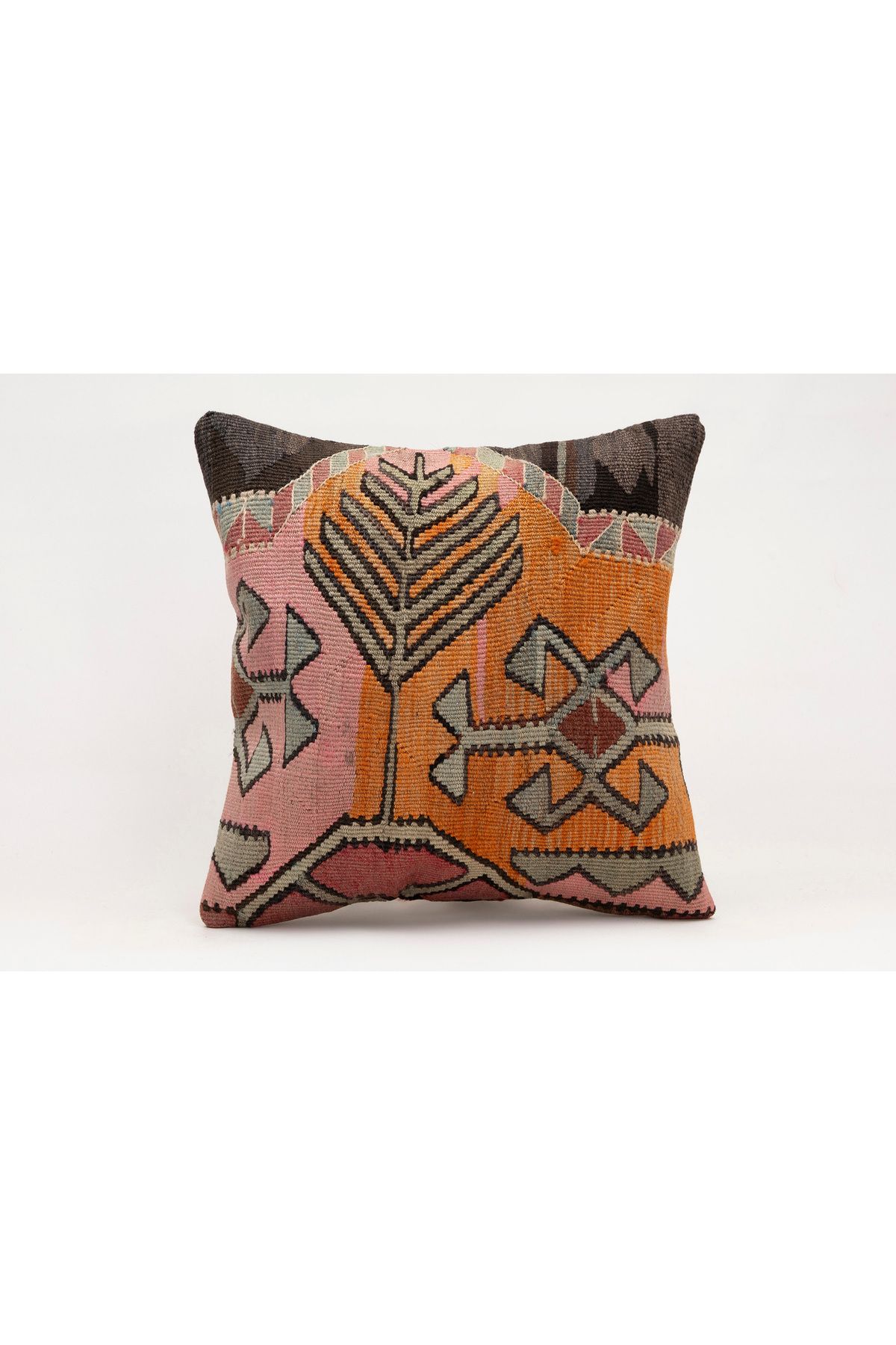 Kilim Whole Sale El Yapımı Kilim'den Yapılmış Vintage Kırlent Kılıfı, Yün, 40x40 Cm