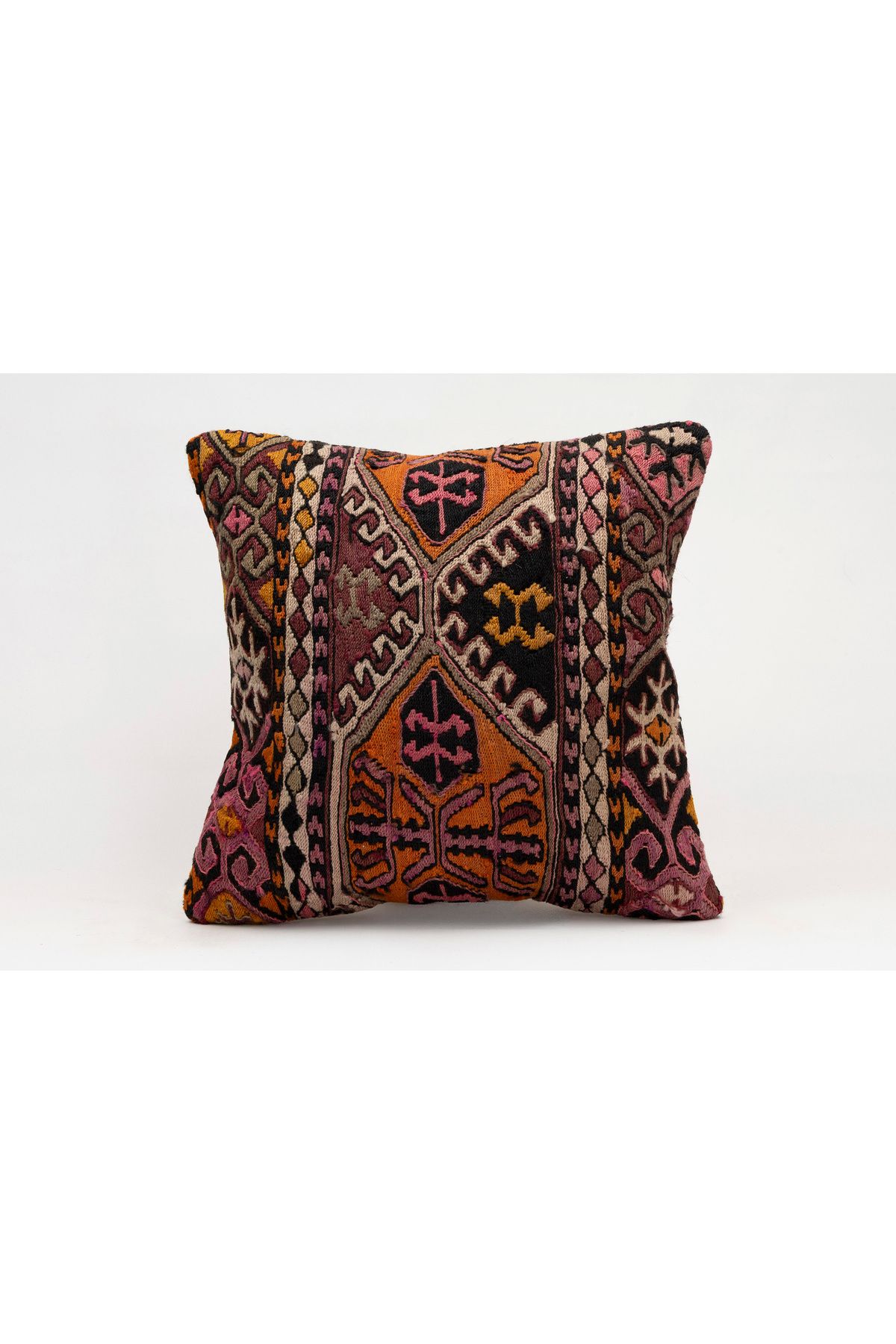 Kilim Whole Sale El Yapımı Kilim'den Yapılmış Vintage Kırlent Kılıfı, Yün, 40x40 Cm