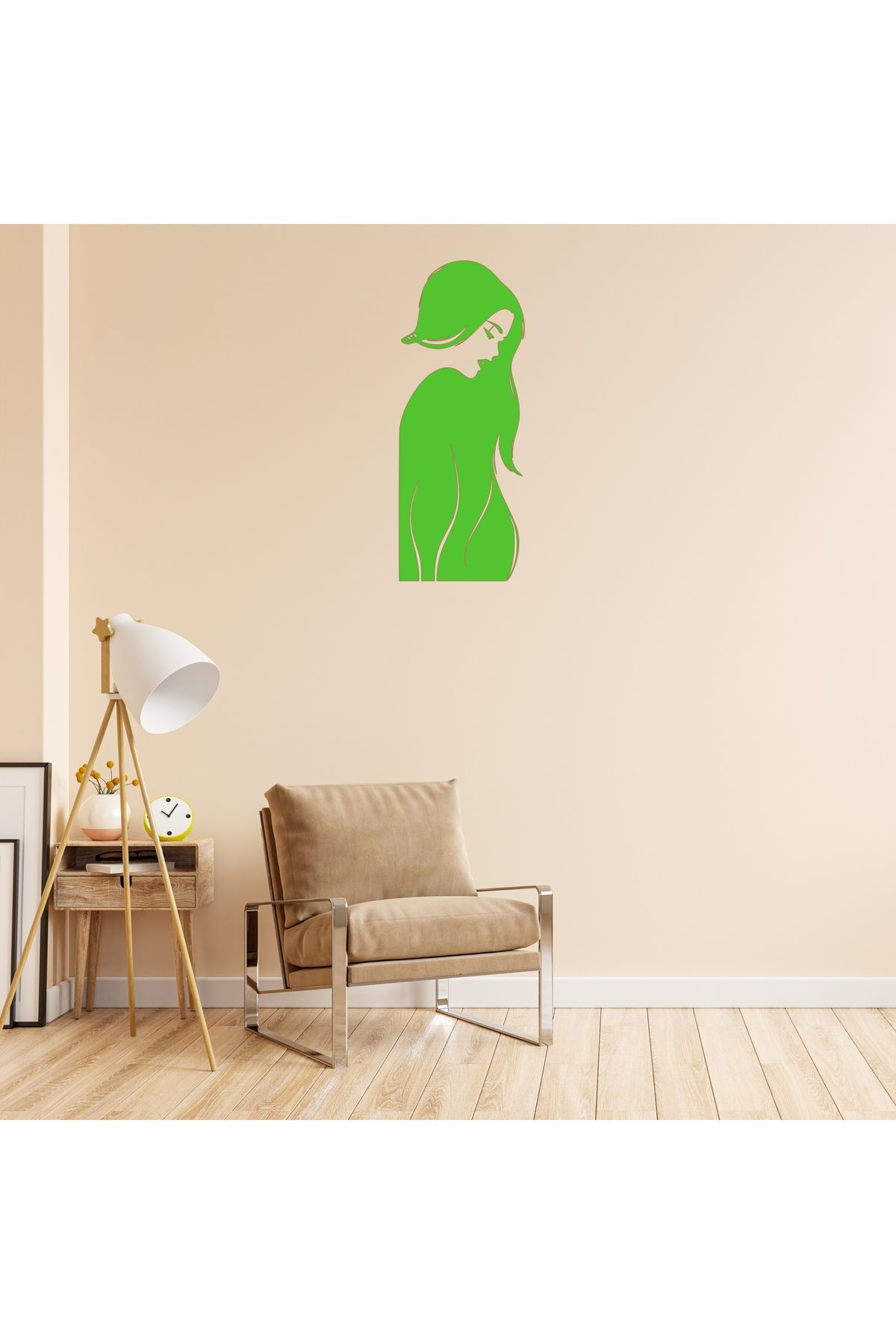 Grand Fine Art Tek Parça Renkli MDF Tablo Kadın