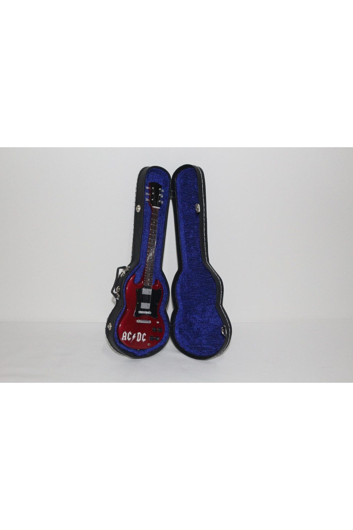 shop DEKORATİF ÇANTALI ROCK GİTAR 25CM AC DC AYAKLI STANDLI