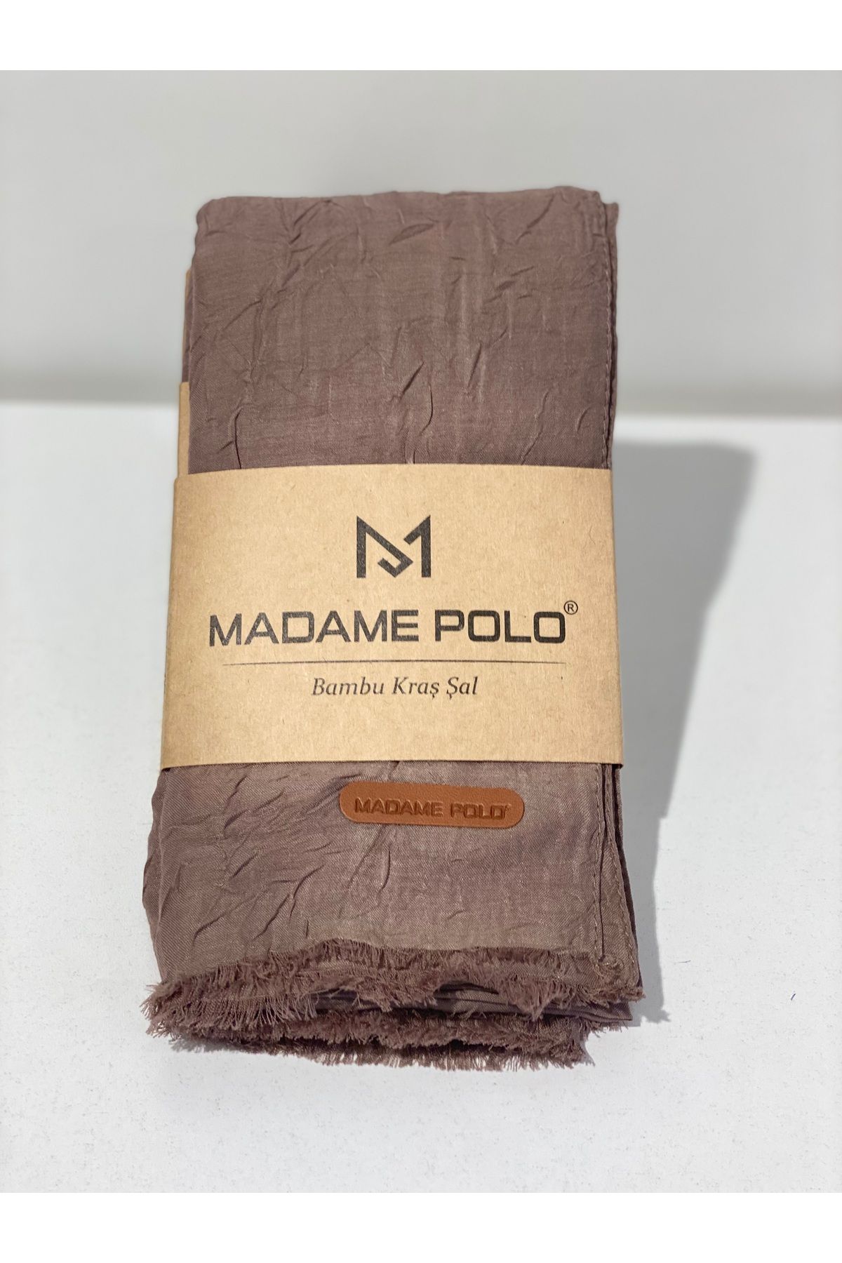 Perla Scarf & More Bambu Kıraş Şal Koyu Vizon