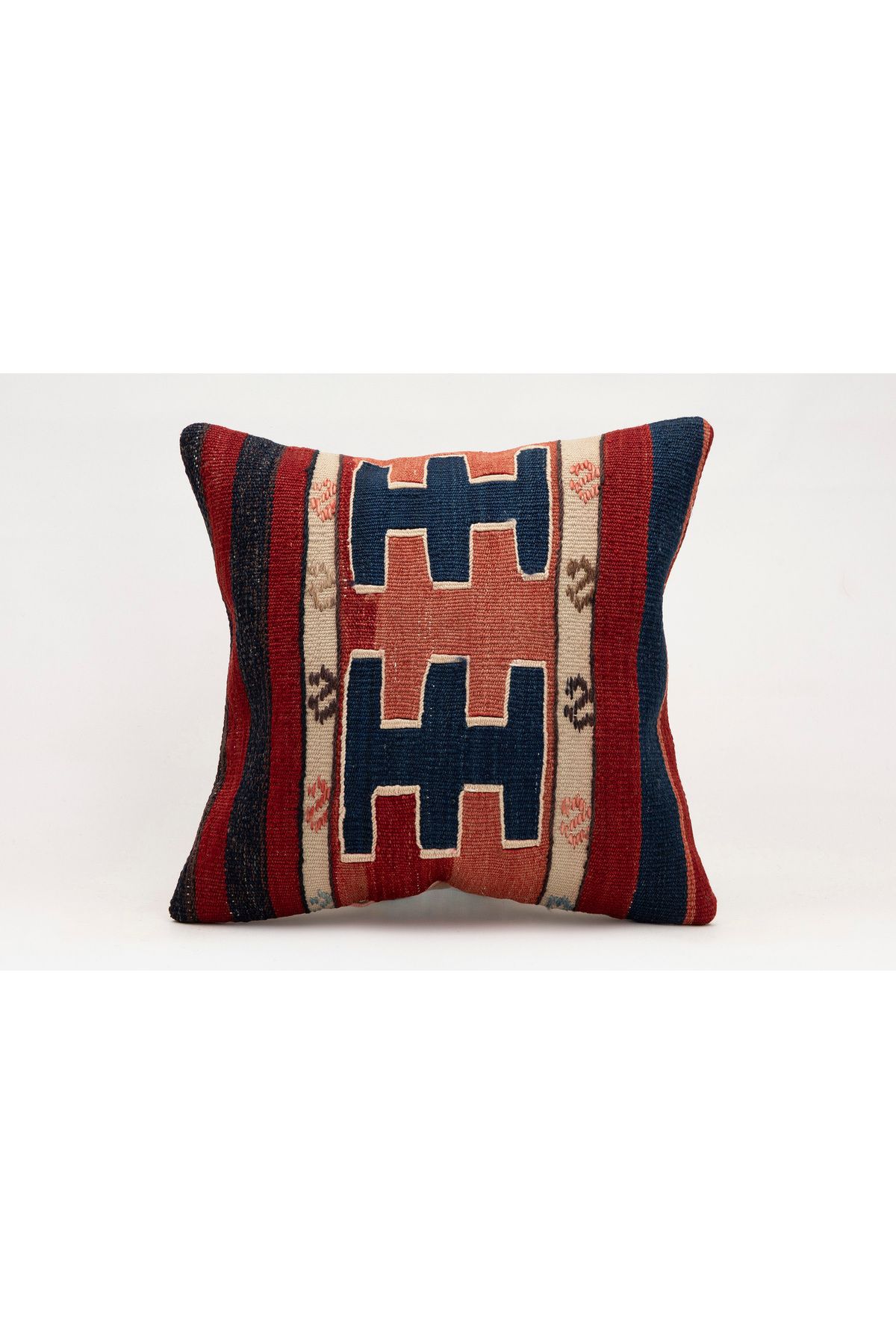 Kilim Whole Sale El Yapımı Kilim'den Yapılmış Vintage Kırlent Kılıfı, Yün, 40x40 Cm
