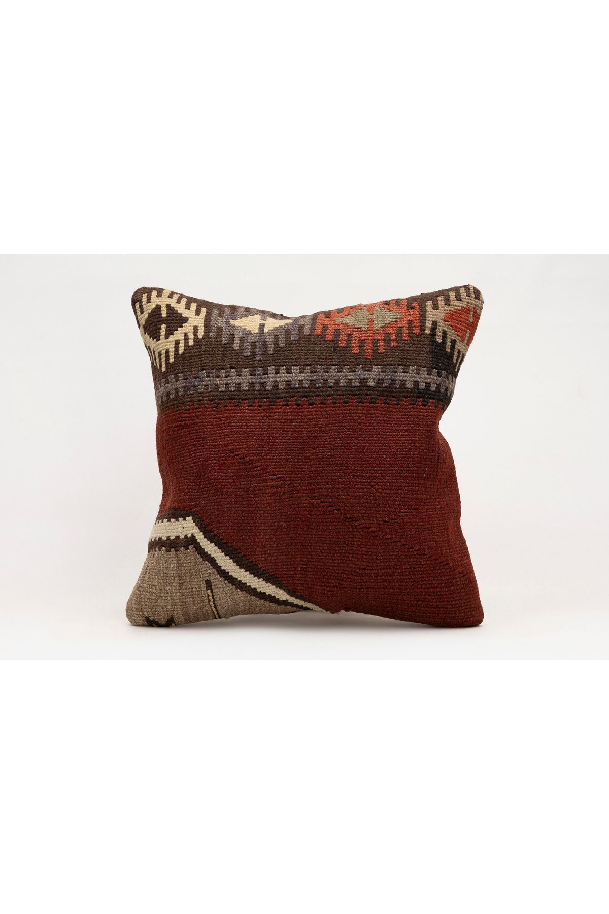 Kilim Whole Sale El Yapımı Kilim'den Yapılmış Vintage Kırlent Kılıfı, Yün, 40x40 Cm
